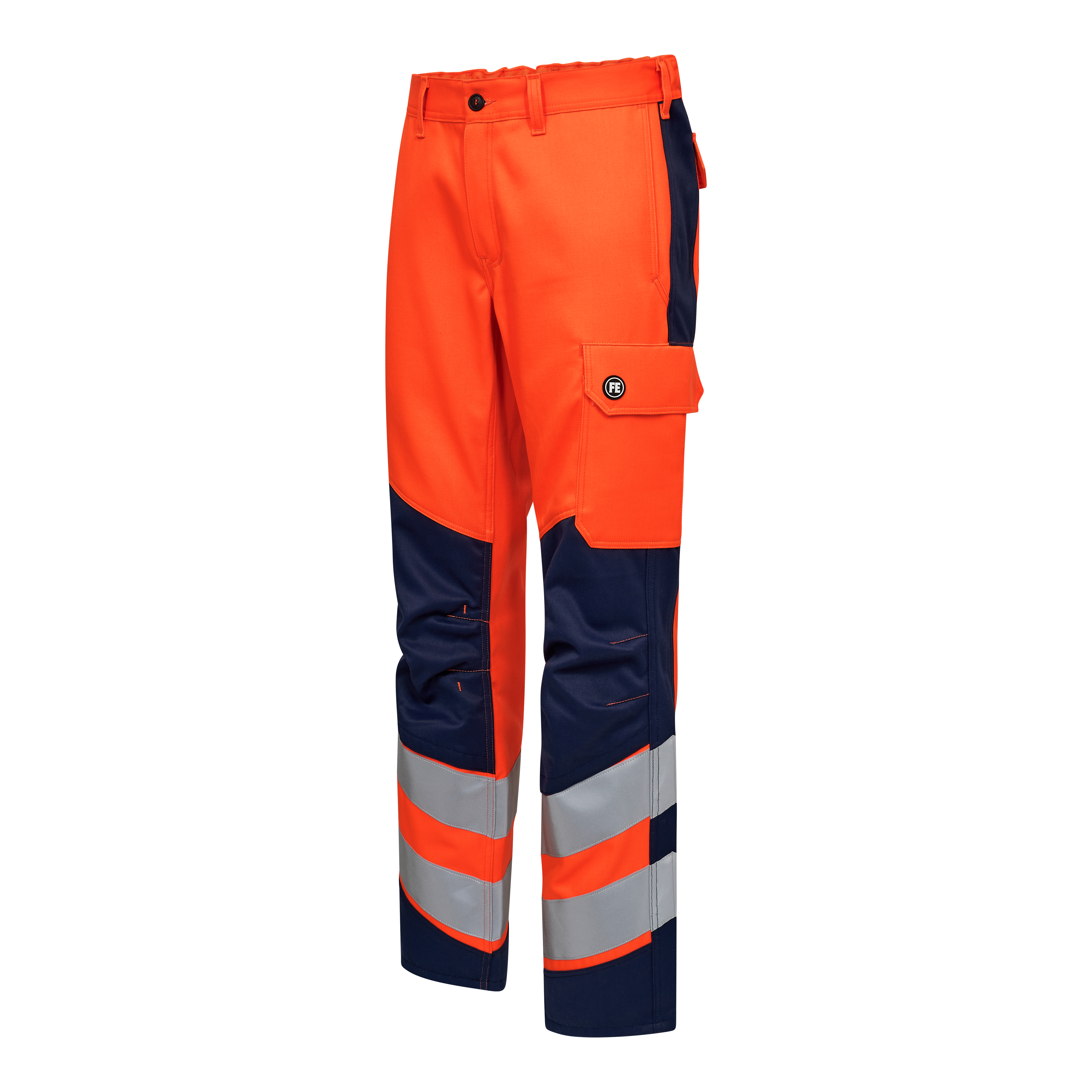 Engel Workwear Safety+ arbejdsbukser - Orange/Blue ink [10165] / K80