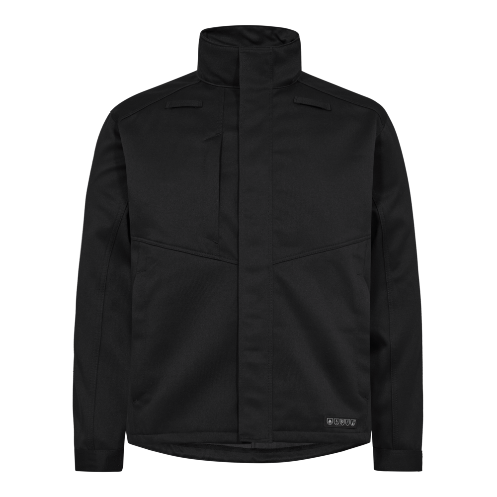 SAFETY+ Arbeitsjacke – Schwarz (Front)