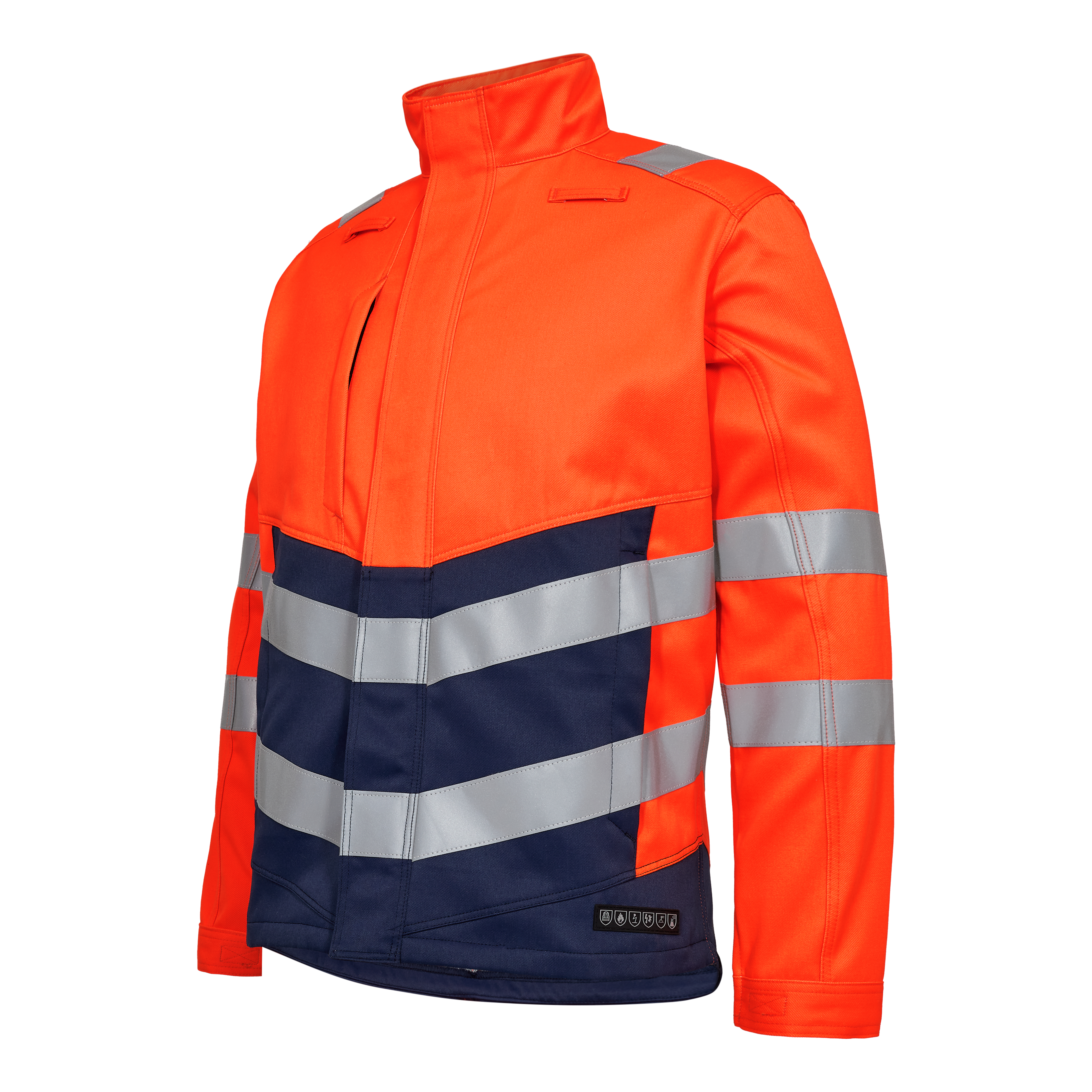 Engel Workwear Safety+ arbejdsjakke - Orange/Blue ink [10165] / XS