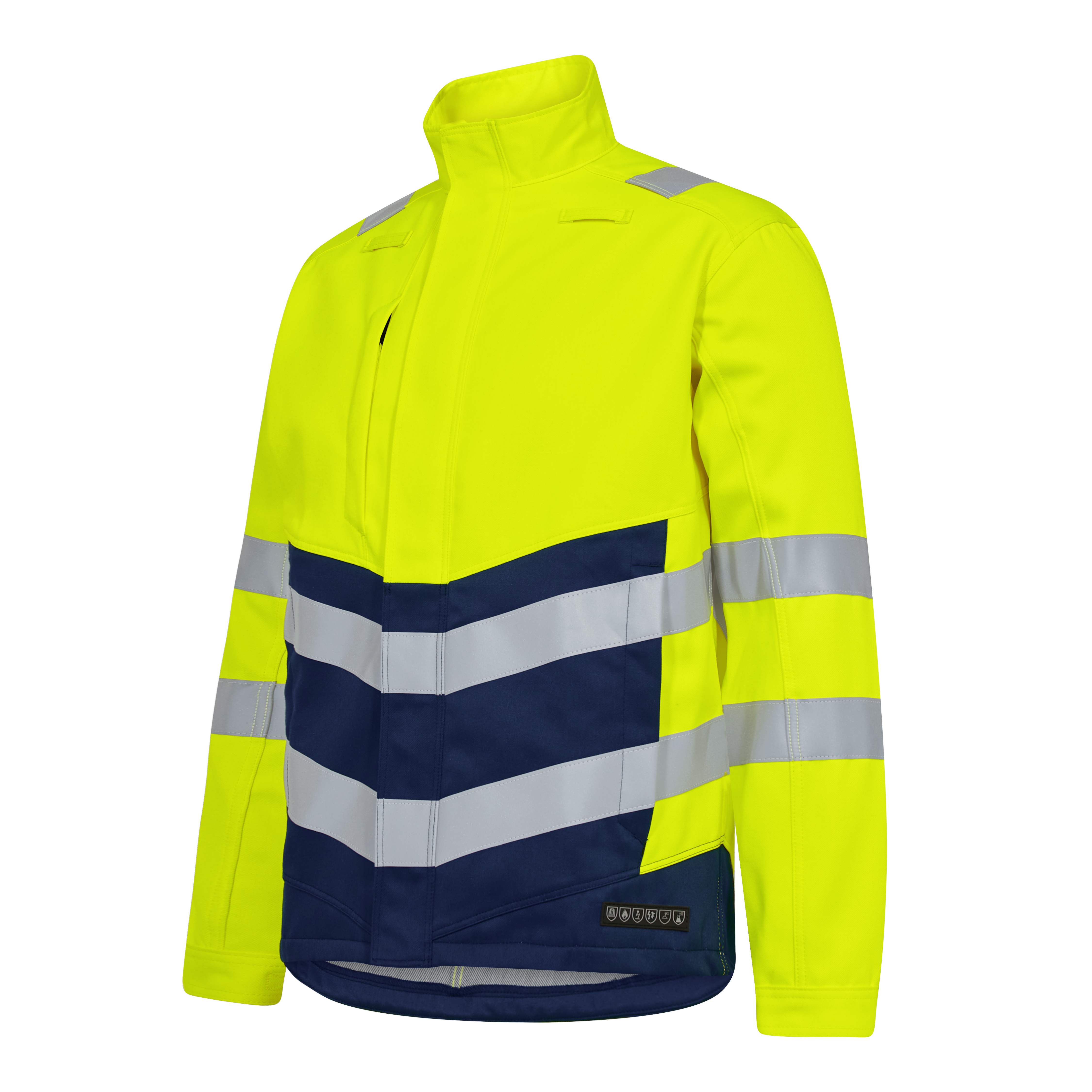 Engel Workwear Safety+ arbejdsjakke - Gul/Blue Ink [38165] / XS