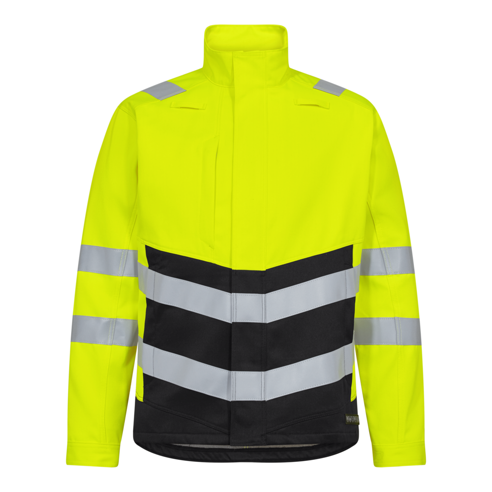 SAFETY+ Arbeitsjacke – Gelb / Schwarz (Front)