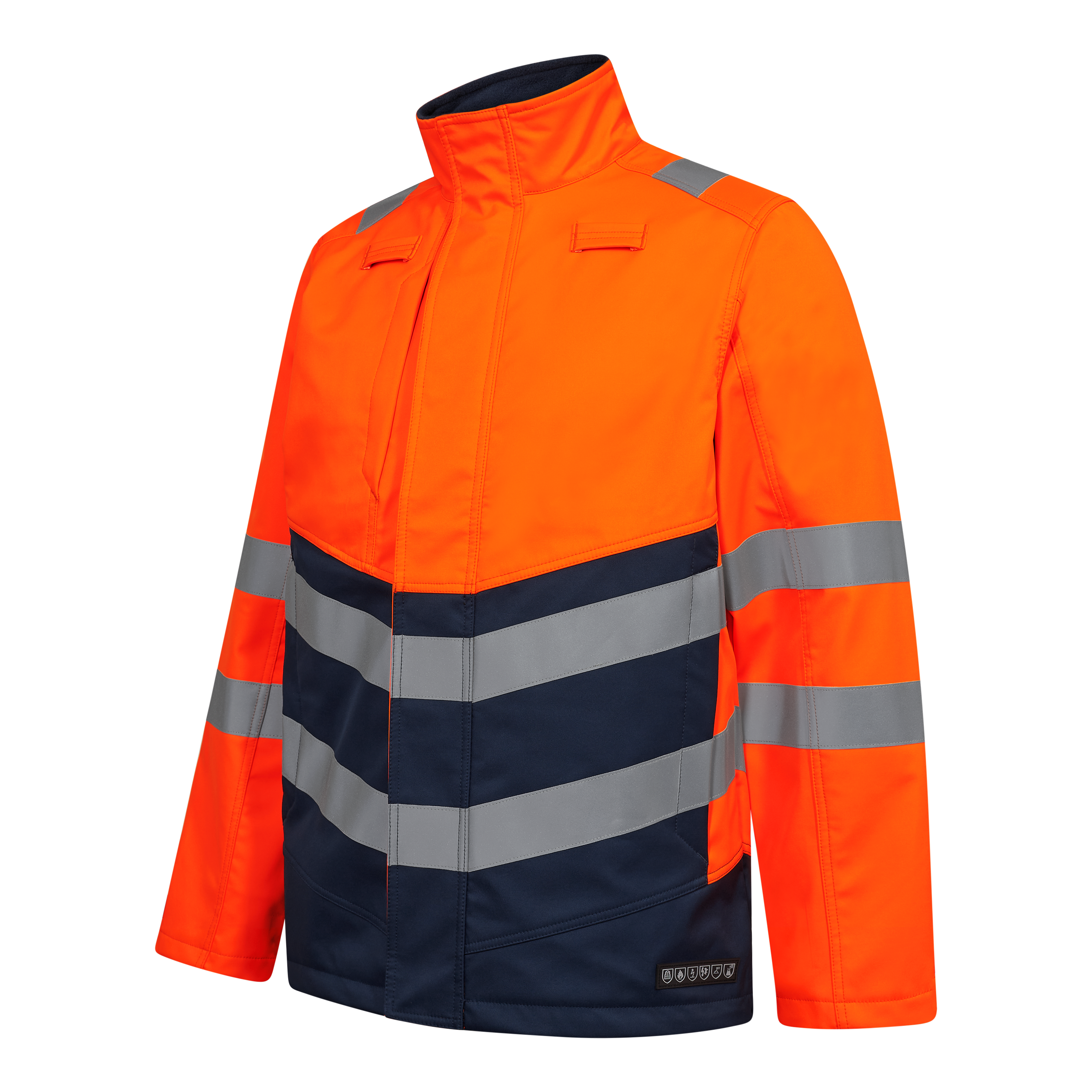Engel Workwear Safety+ softshelljakke - Orange/Blue ink [10165] / XS