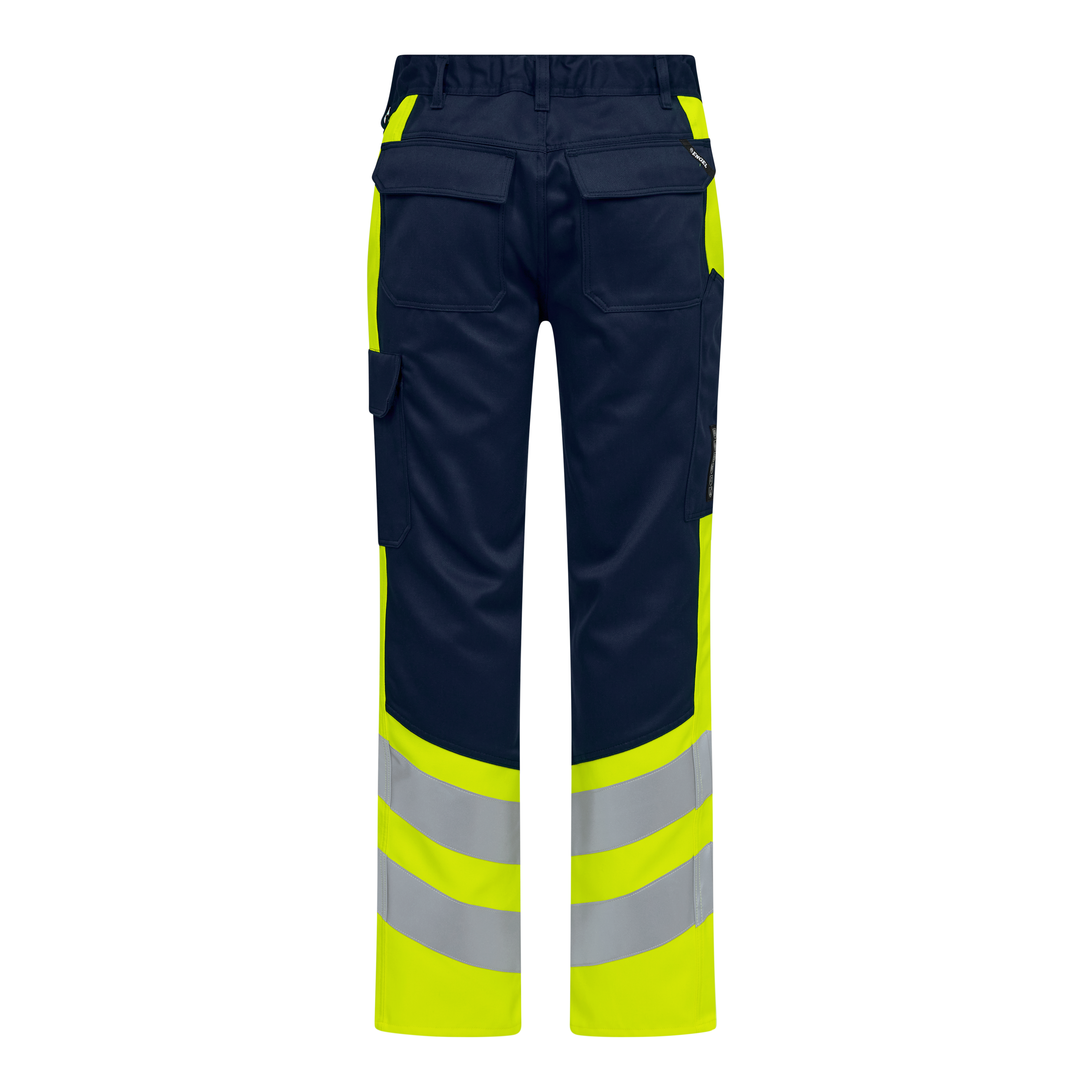 Engel Workwear Safety+ arbejdsbukser - Blue Ink/Gul [16538] / K80