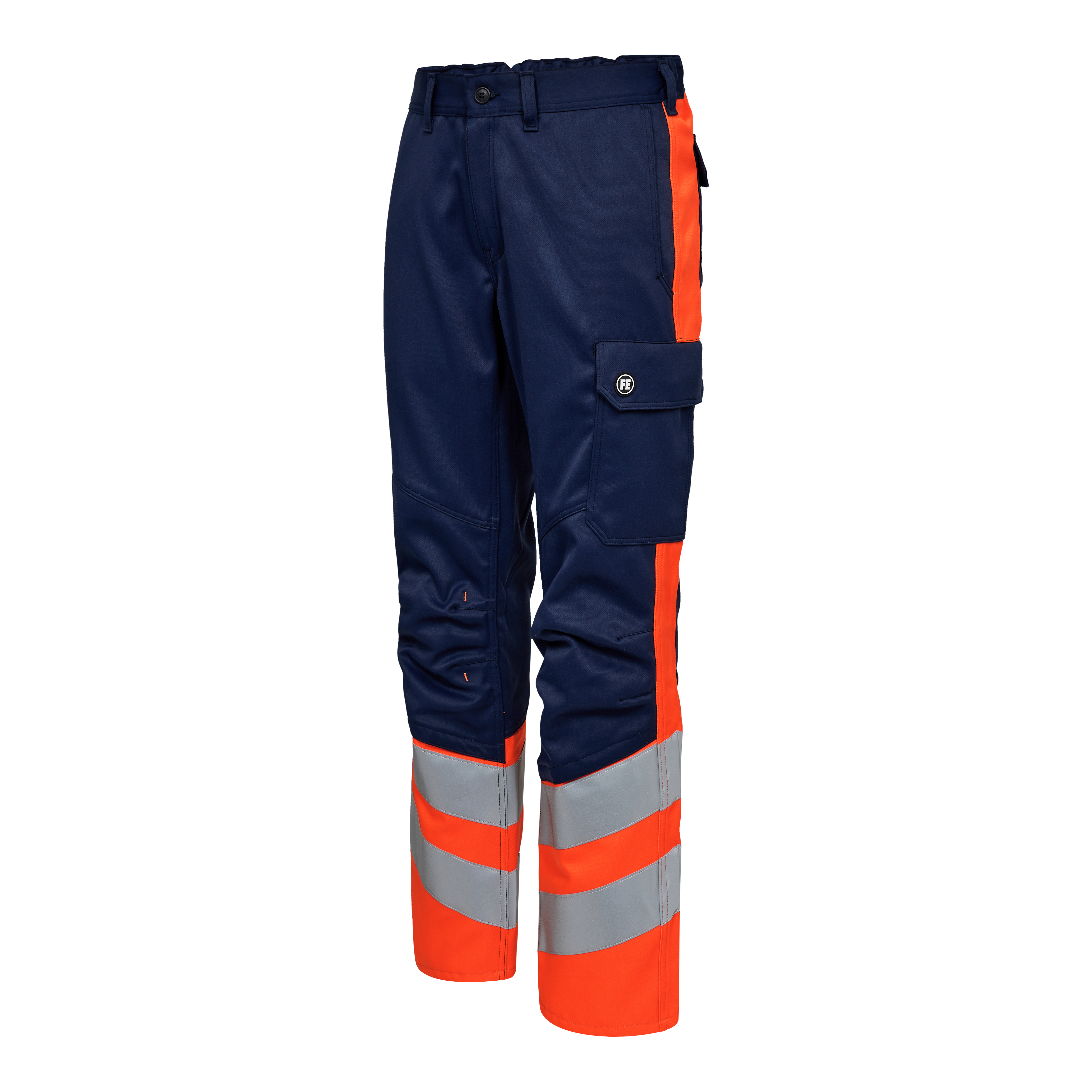 Engel Workwear Safety+ arbejdsbukser - Blue Ink/Orange [16510] / K80