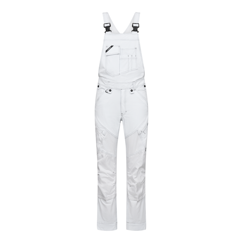 X-TREME Latzhose mit 4-Wege-Stretch – Weiß (Front)