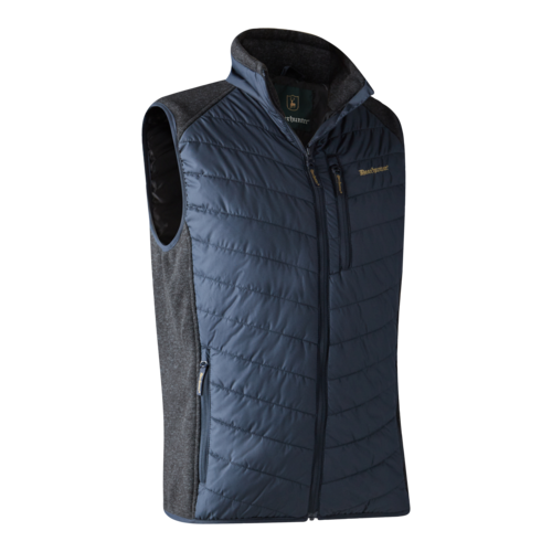 Gilet Matelassé Deerhunter Moor - Tissu Extensible, Ourlet élastique, Isolation Deer-Tex Temp - Marron, 100% Polyester