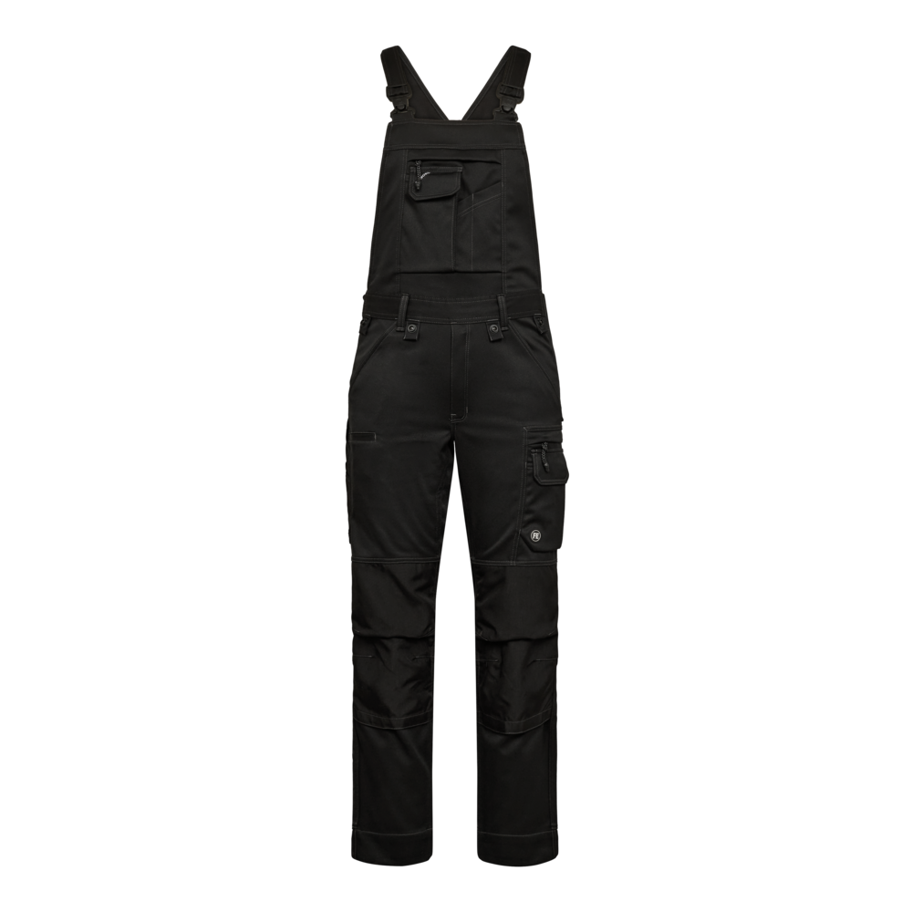 X-TREME Latzhose mit 2-Wege-Stretch – Schwarz (Front)