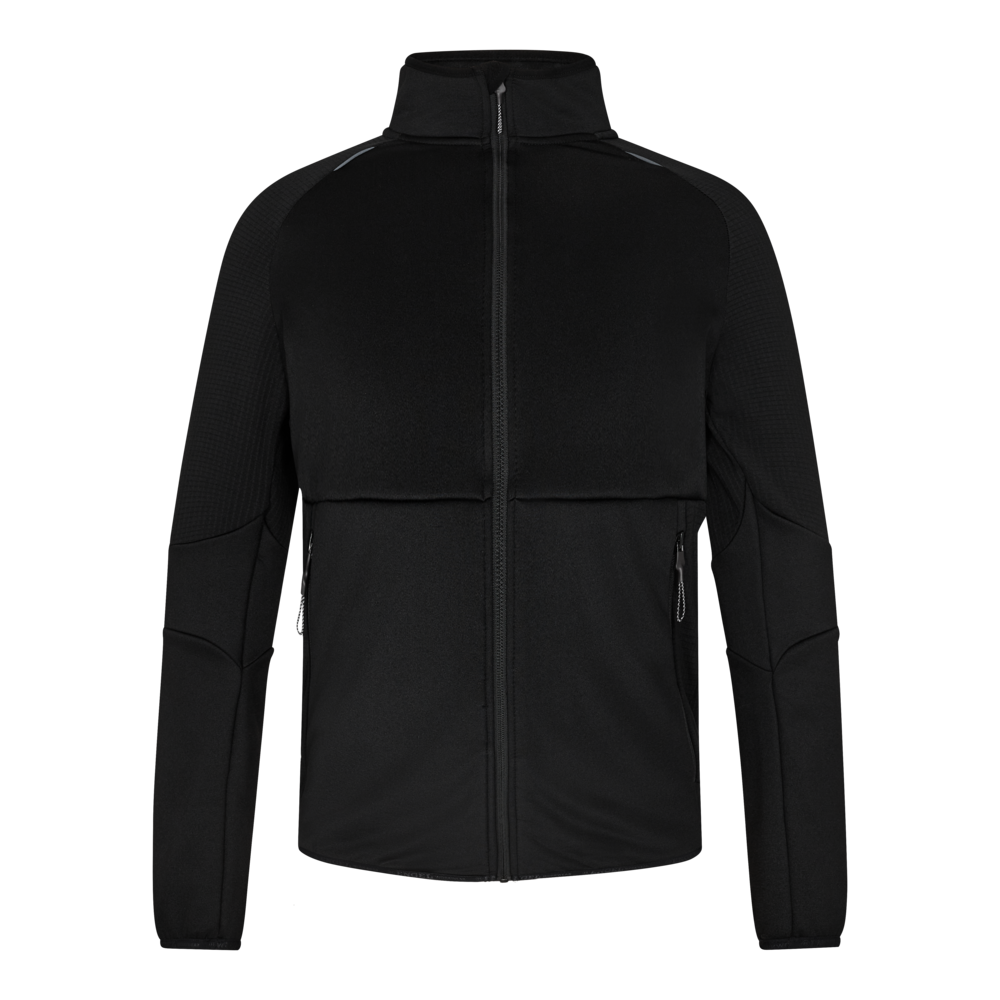 X-TREME Midlayer-Cardigan – Schwarz (Front)