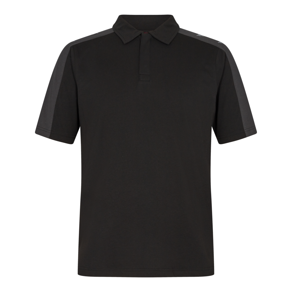 GALAXY Poloshirt – Schwarz / Anthrazit Grau (Front)