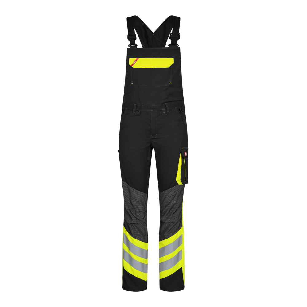 CARGO Latzhose – Schwarz / Gelb (Front)