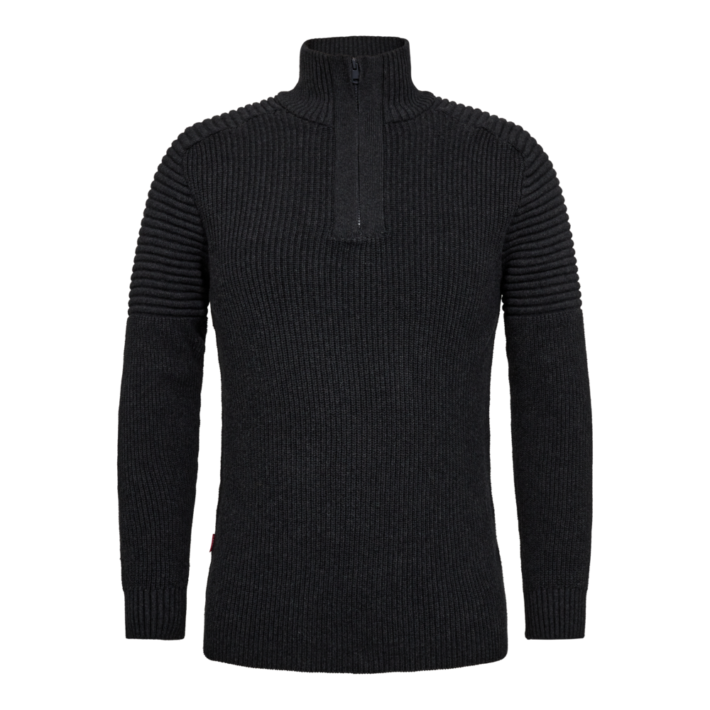 EXTEND Strickpullover – Dunkelgrau Melange (Front)