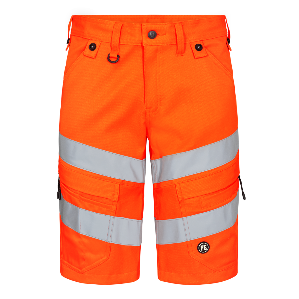 SAFETY Arbeitsshorts mit 2-Wege-Stretch – Warnorange (Front)