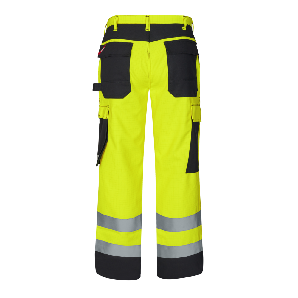 SAFETY+ EN ISO 20471 Multinorm Hose – Gelb / Schwarz (Rücken)