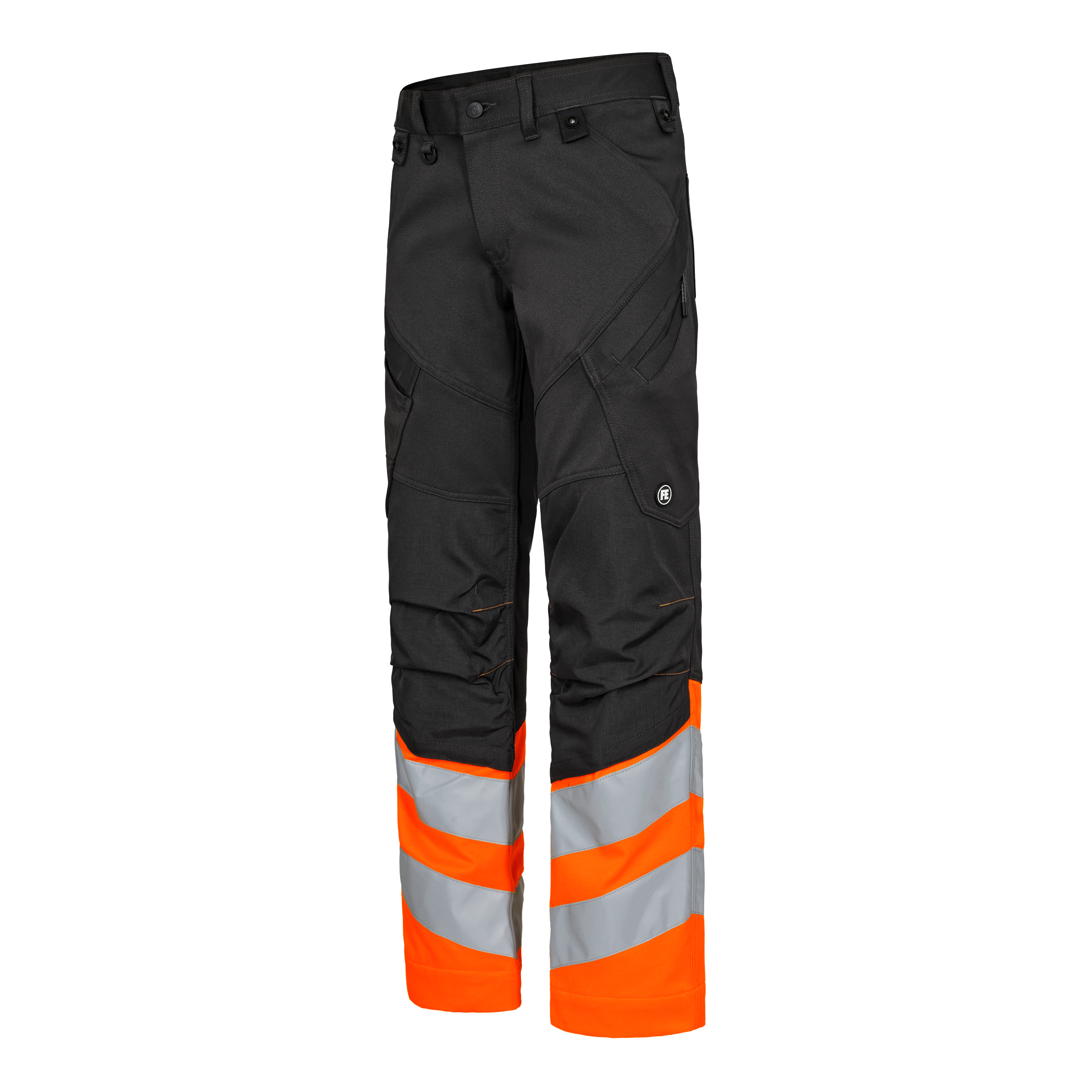 Engel Workwear Safety arbejdsbukser med 2-vejs stræk - Antrazitgrå/Orange [7910] / K80