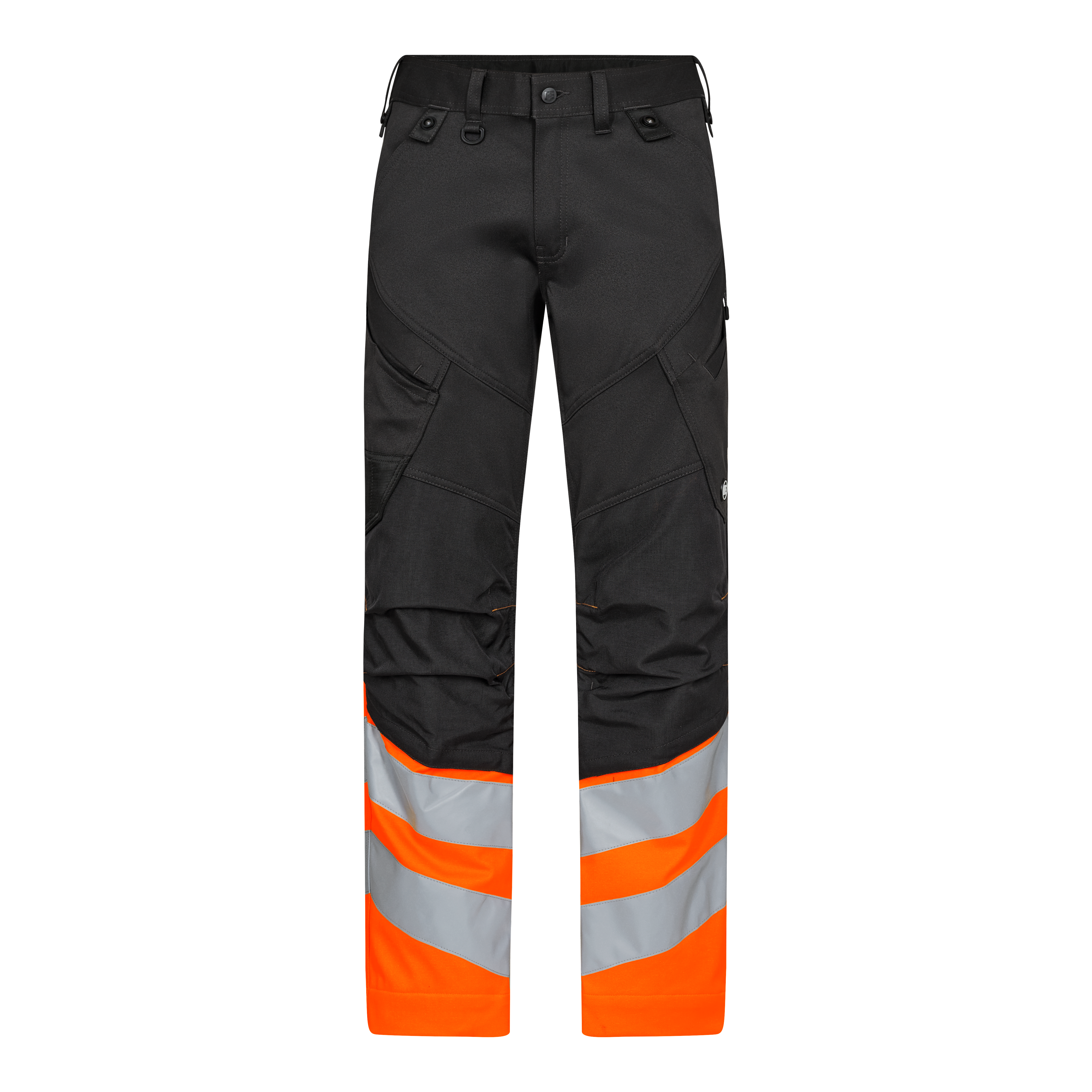 Engel Workwear Safety arbejdsbukser med 2-vejs stræk - Antrazitgrå/Orange [7910] / K80