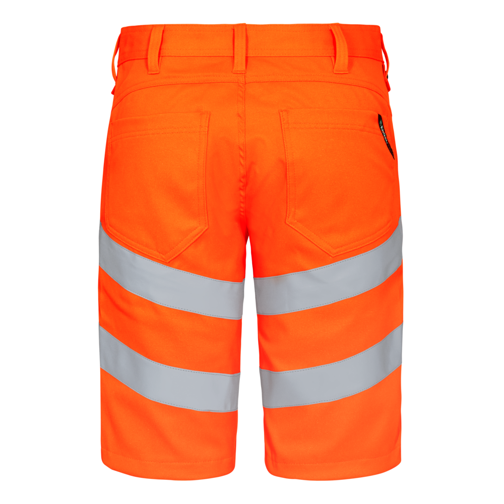 SAFETY Arbeitsshorts mit 2-Wege-Stretch – Warnorange (Rücken)