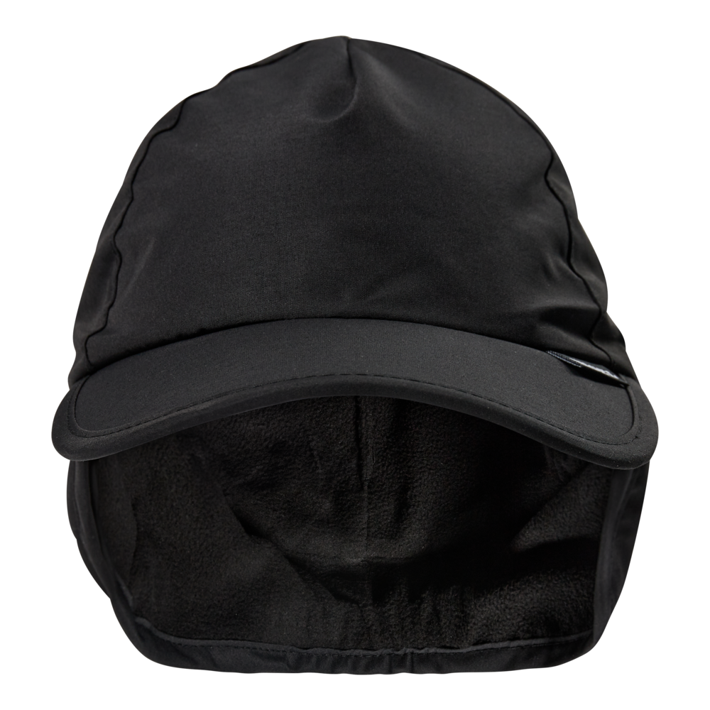 Winter Cap mit Ohrenklappen – Schwarz (Front)