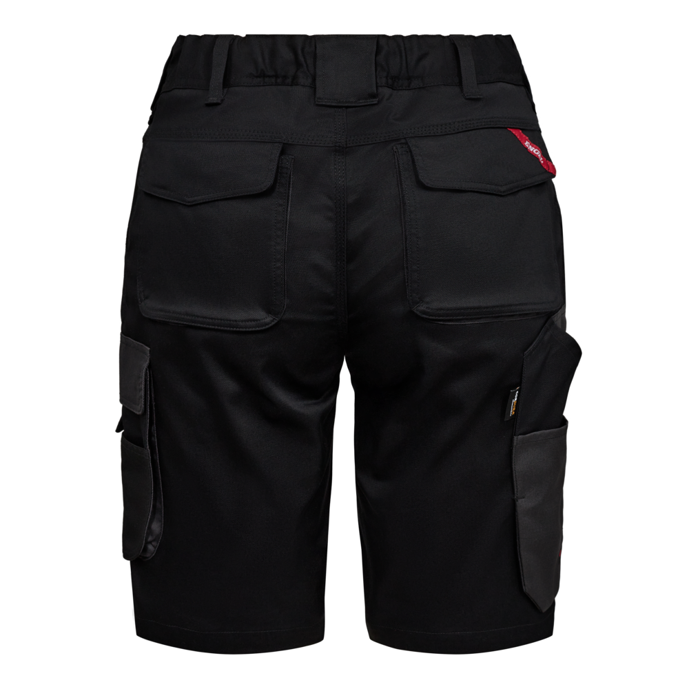 GALAXY Damen Arbeitsshorts mit 2-Wege-Stretch – Schwarz / Anthrazit Grau (Rücken)