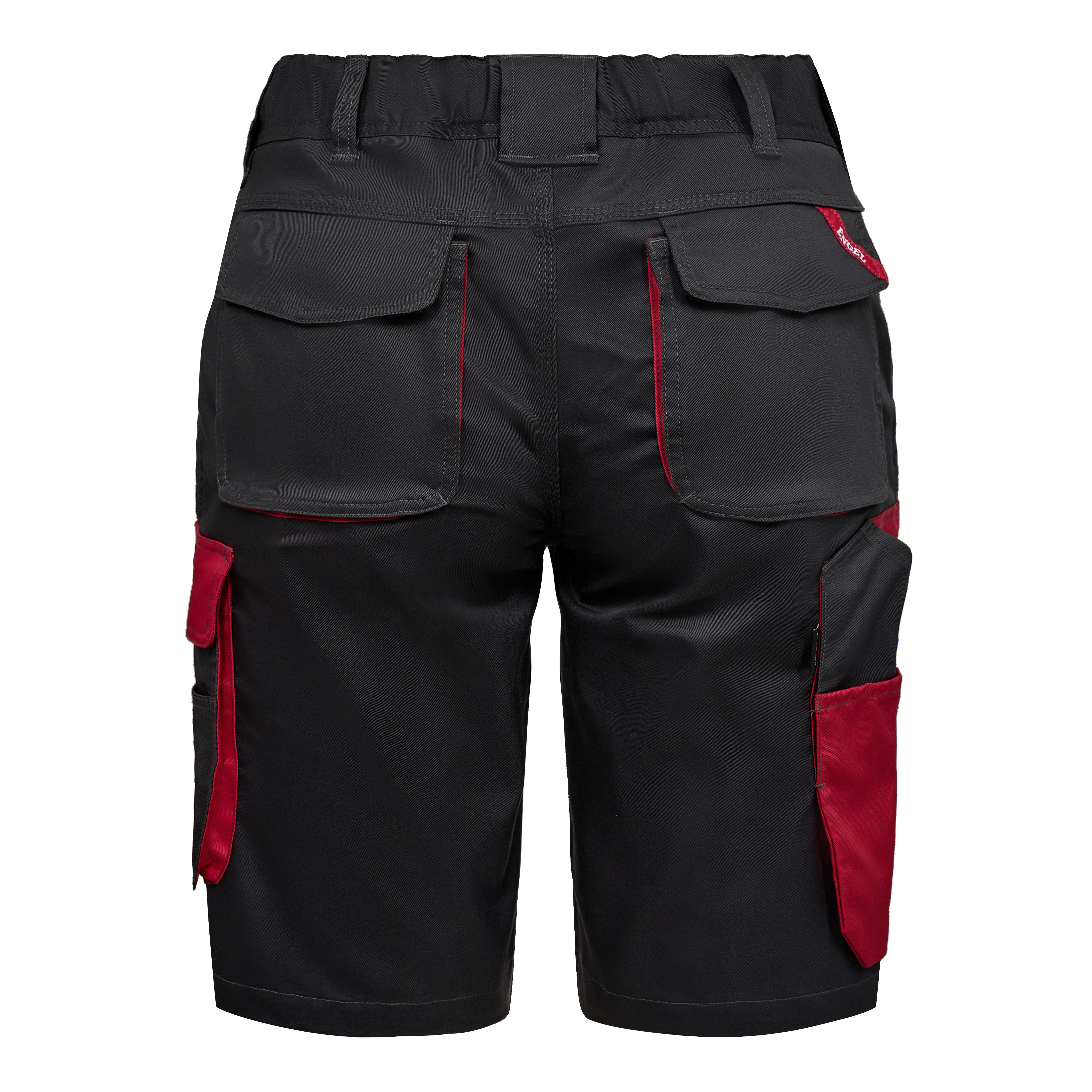 Engel Workwear Galaxy dame arbejdsshorts med 2-vejs stræk - Antrazitgrå/Tomato Red [79757] / 34