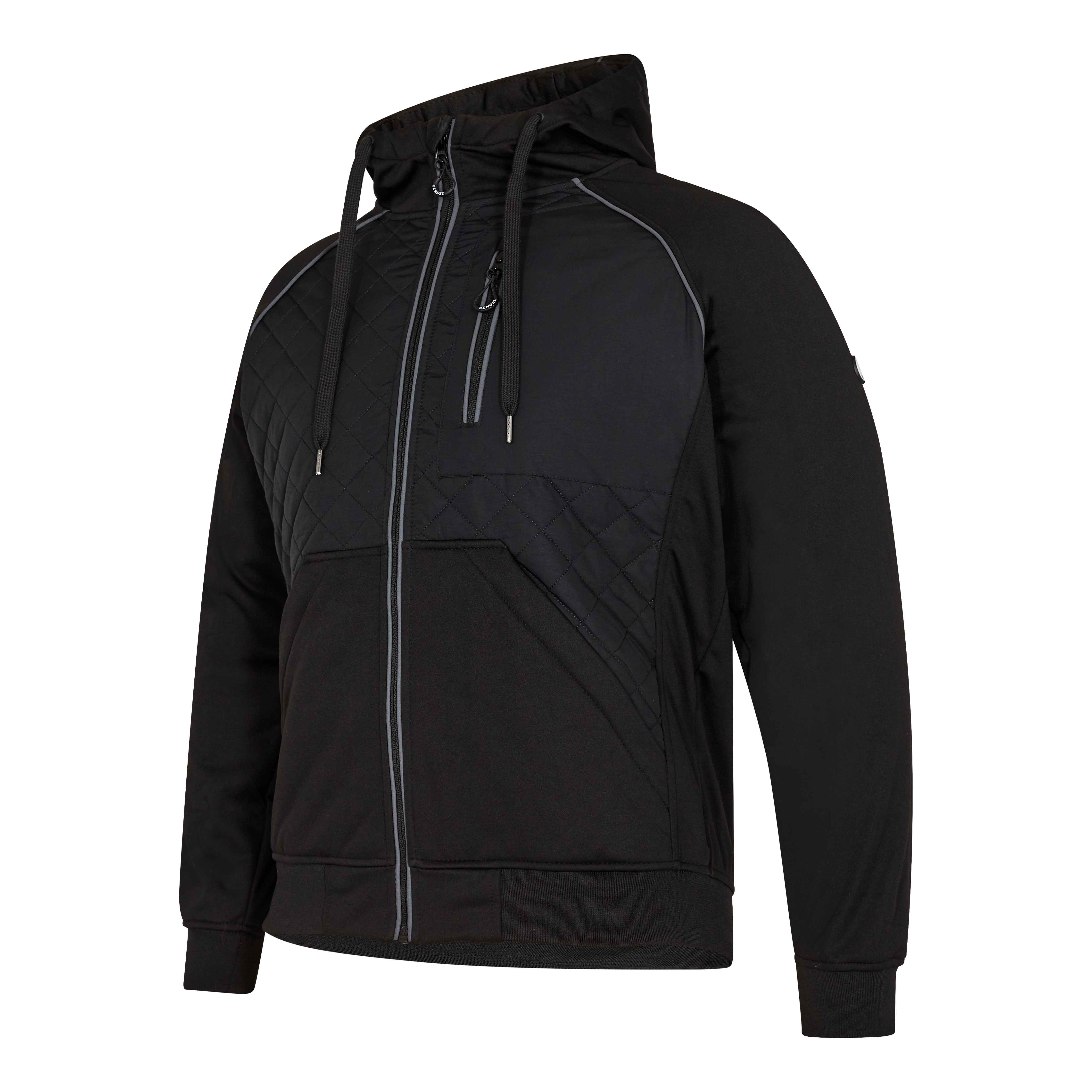 Engel Workwear X-treme softshelljakke med hætte - Sort [20] / XS