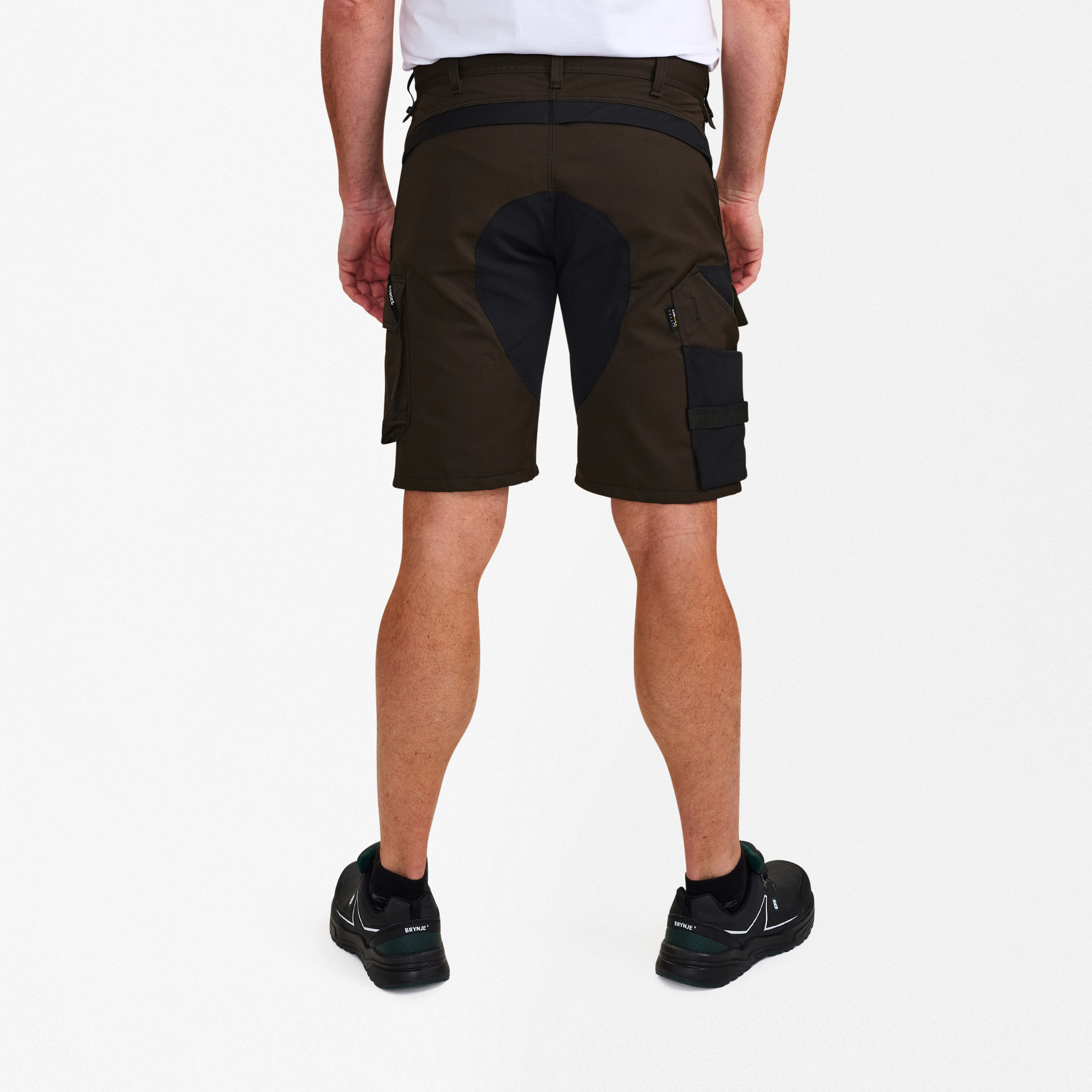 Engel Workwear X-treme arbejdsshorts med stræk - Mokkabrun/Sort [16720] / 72