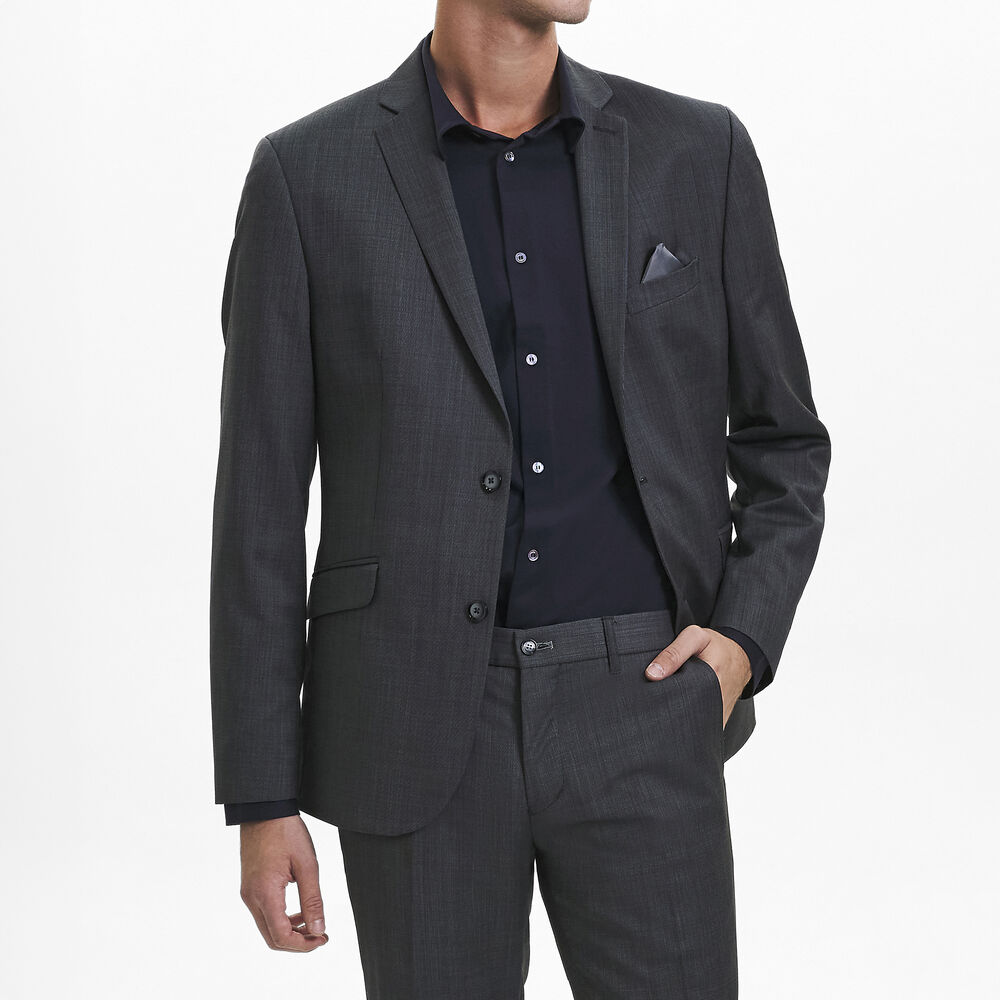 Wollblazer in Modern Fit - Anthracite