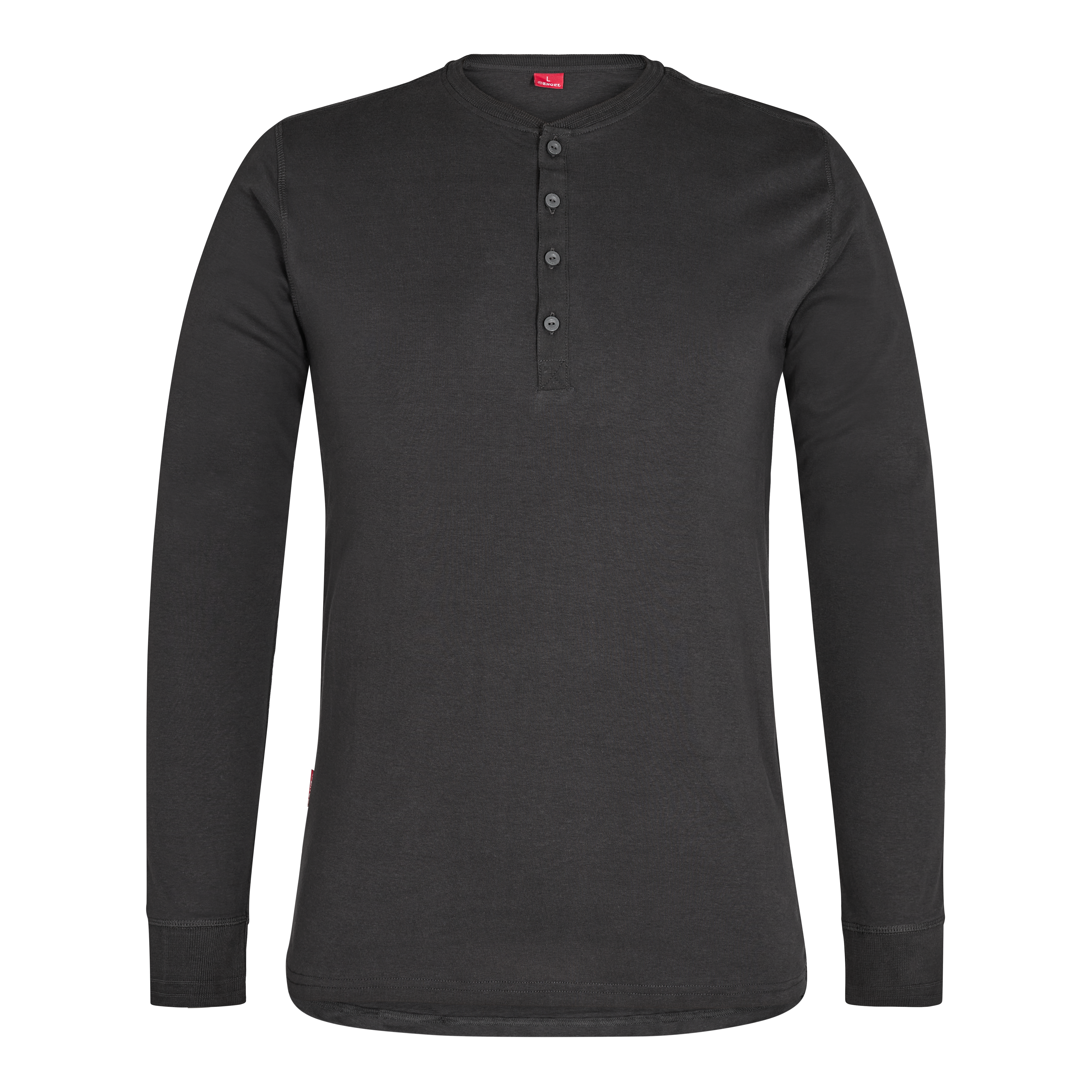Engel Workwear Extend Grandad langærmet T-shirt - Antrazitgrå [79] / XS