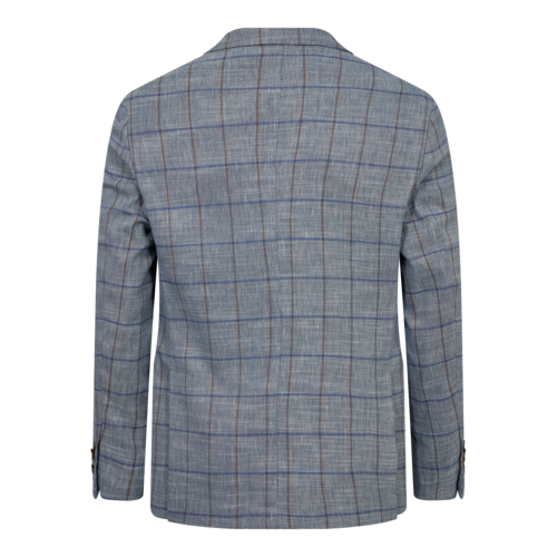 Checkered blazer in Modern fit - Blue