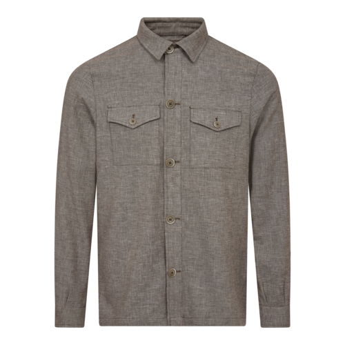 Linen overshirt - Brown