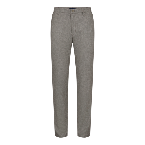 Linen Trousers in Modern Fit - Brown