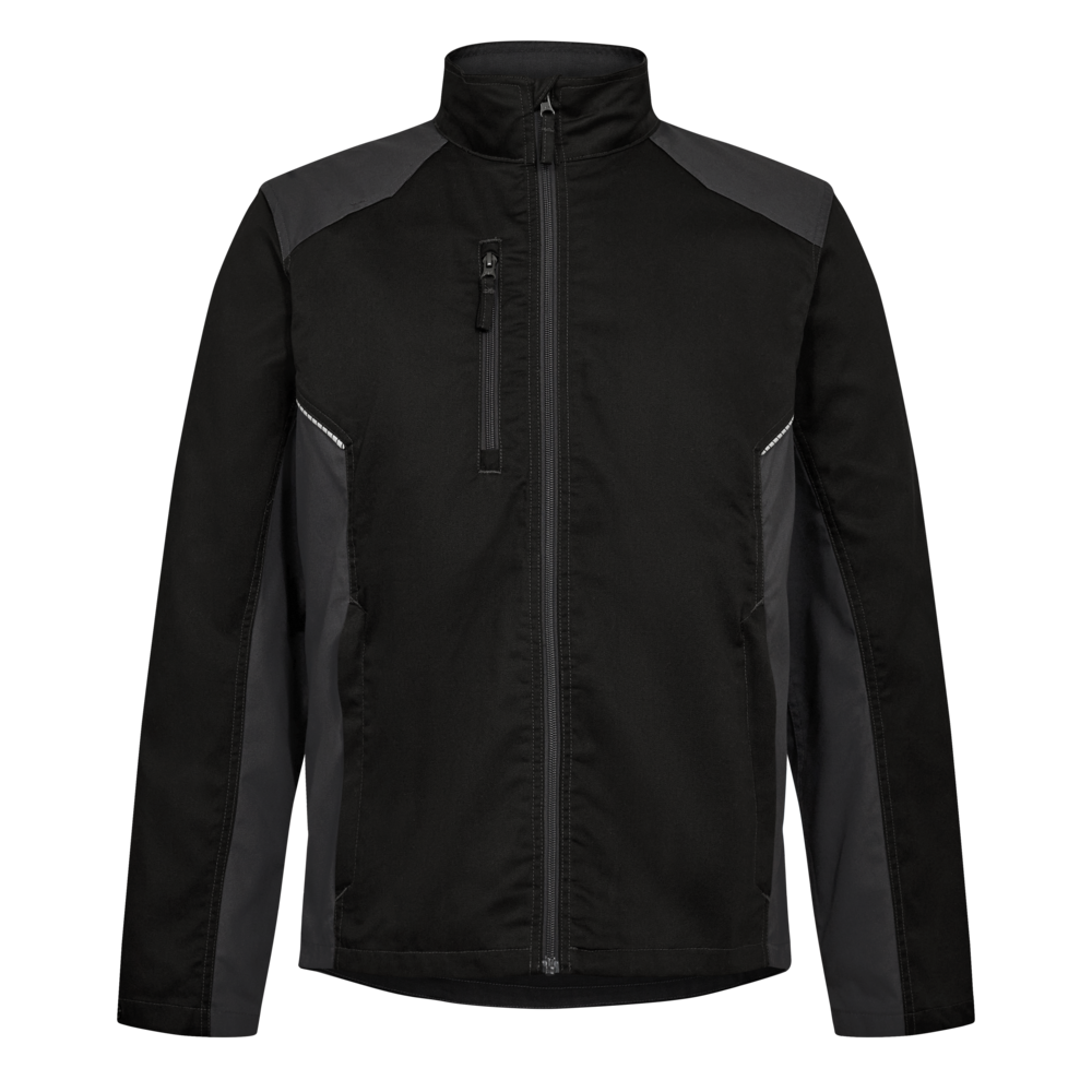 VENTURE Arbeitsjacke – Schwarz / Anthrazit Grau (Front)