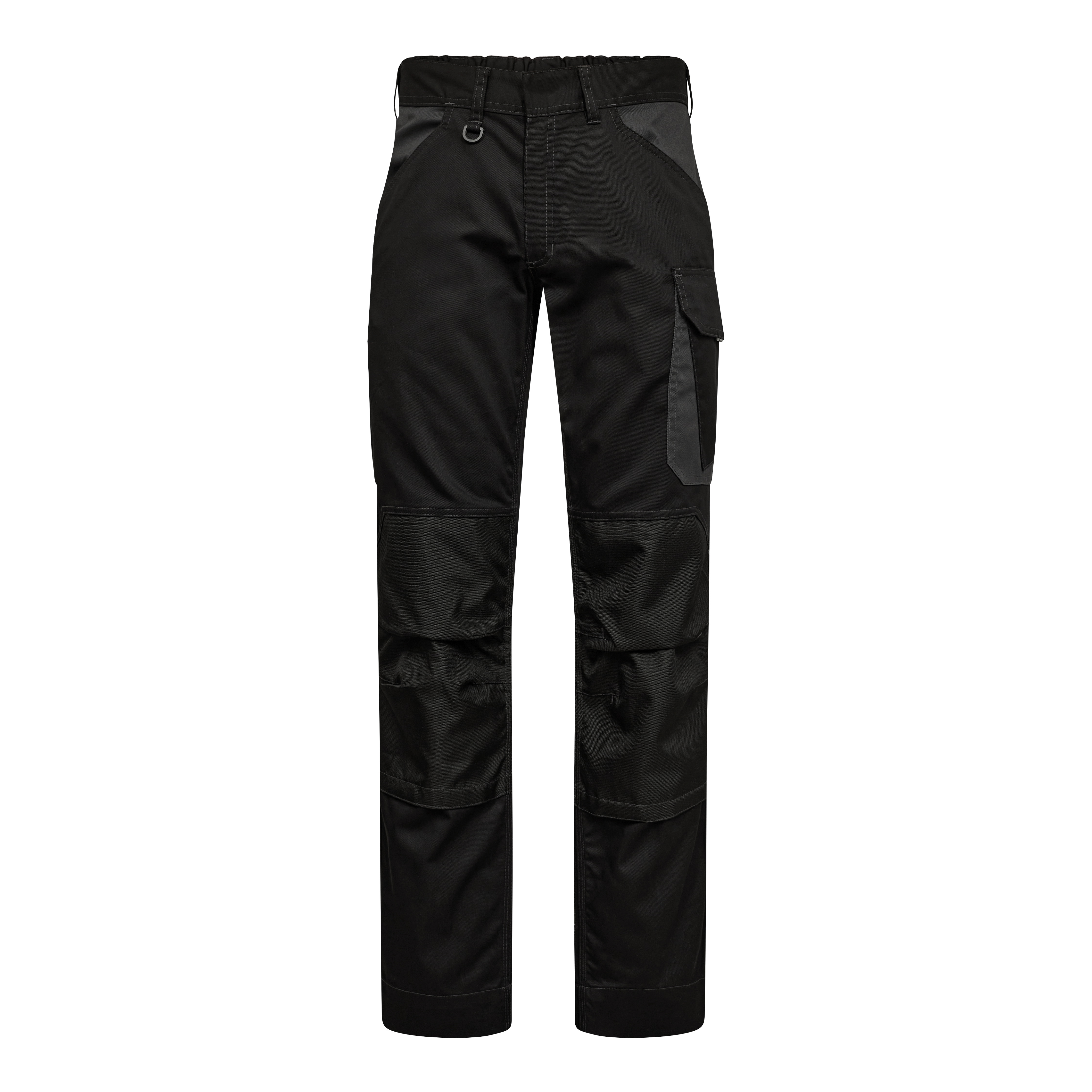 Engel Workwear Venture arbejdsbukser med skjult knaplukning - Sort/Antrazitgrå [2079] / K80