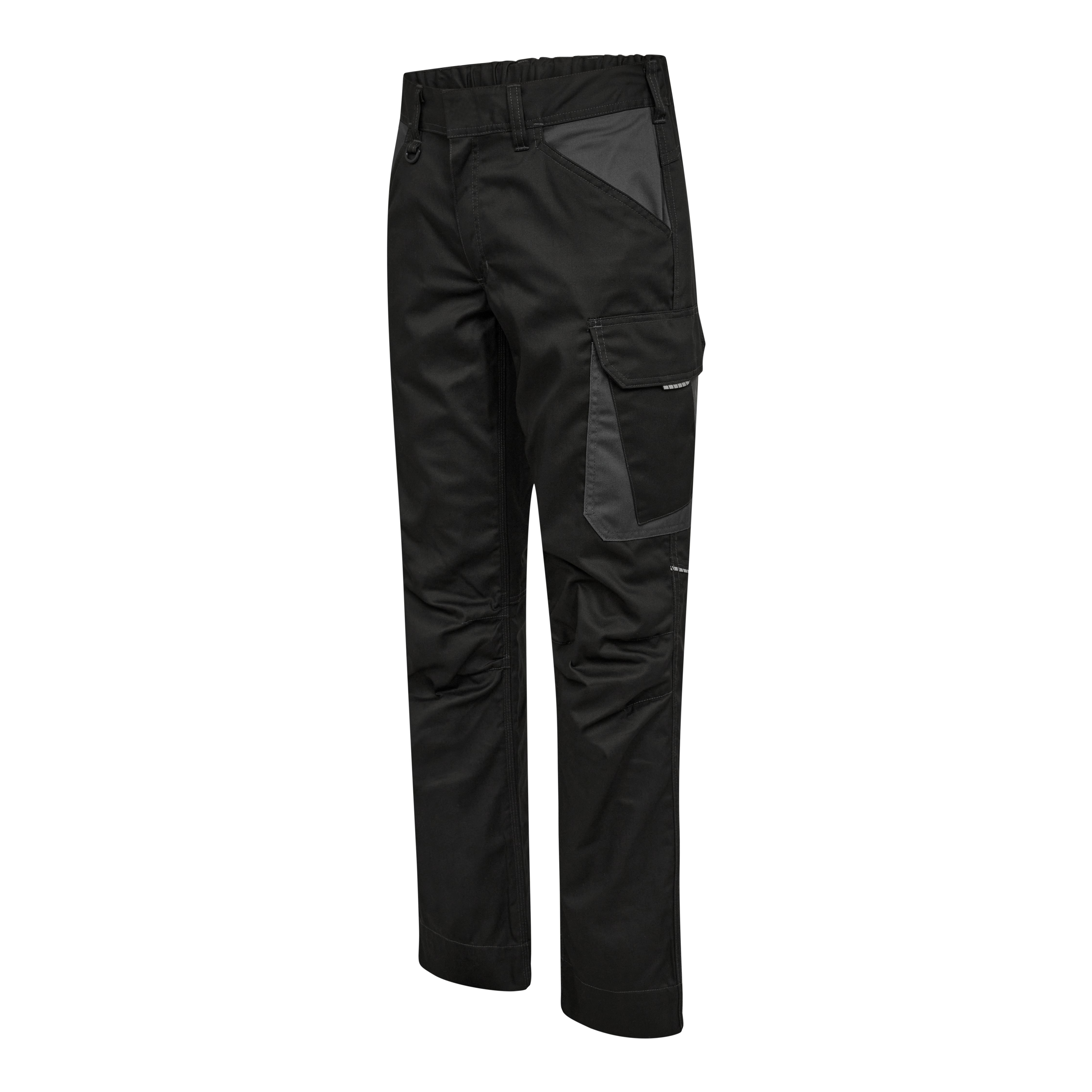 Engel Workwear Venture servicebukser med skjult knaplukning - Sort/Antrazitgrå [2079] / K80