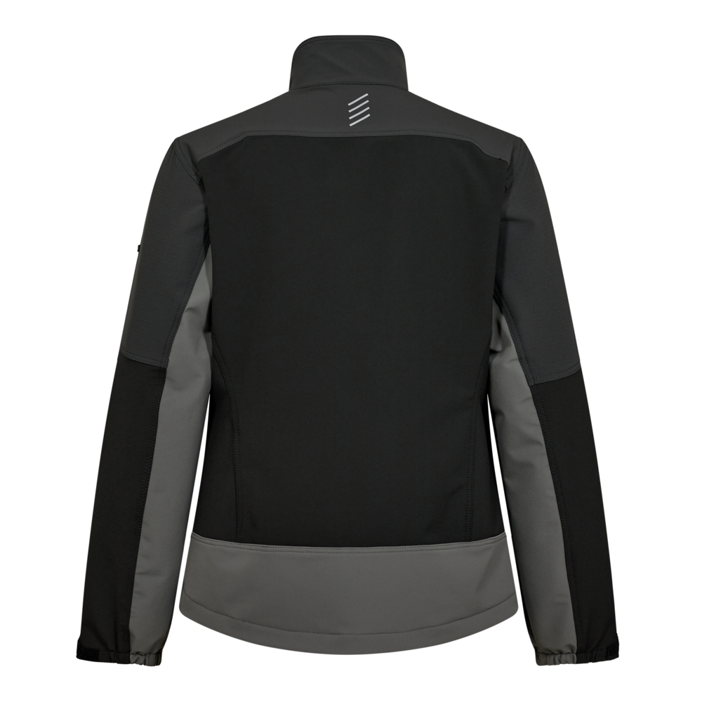 ENTIRE Damen Arbeitsjacke mit 4-Wege-Stretch – Schwarz / Anthrazit Grau (Rücken)