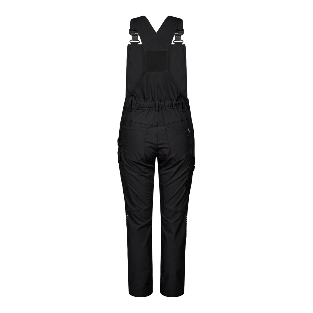 ENTIRE Damen Latzhose mit 2-Wege-Stretch – Schwarz (Rücken)
