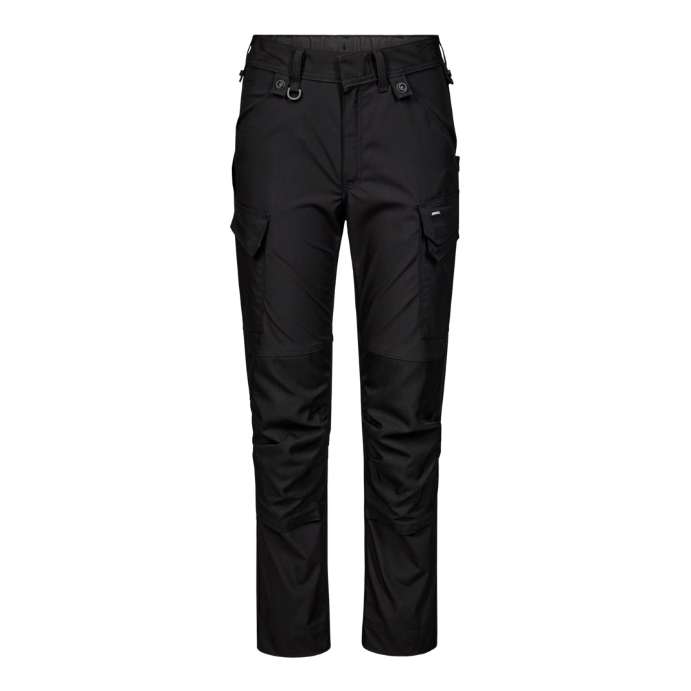 ENTIRE Damen Arbeitshose mit 2-Wege-Stretch – Schwarz (Front)