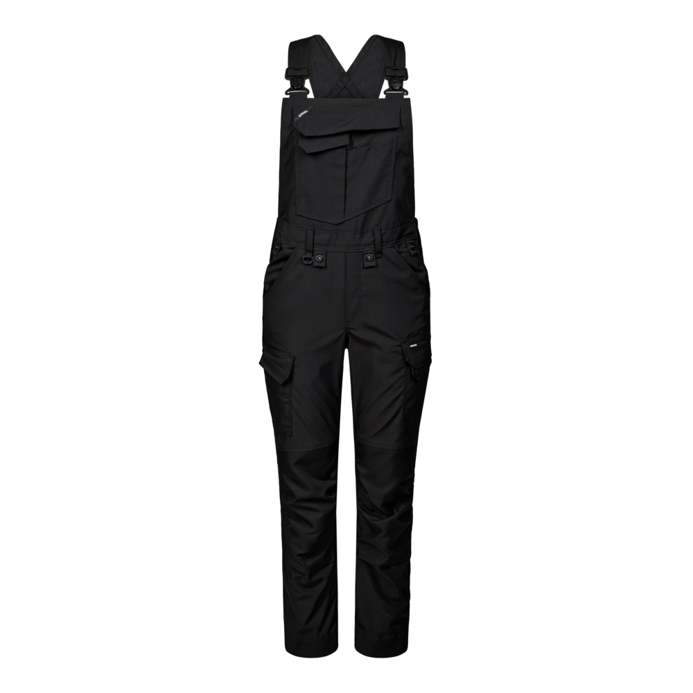 ENTIRE Damen Latzhose mit 2-Wege-Stretch – Schwarz (Front)