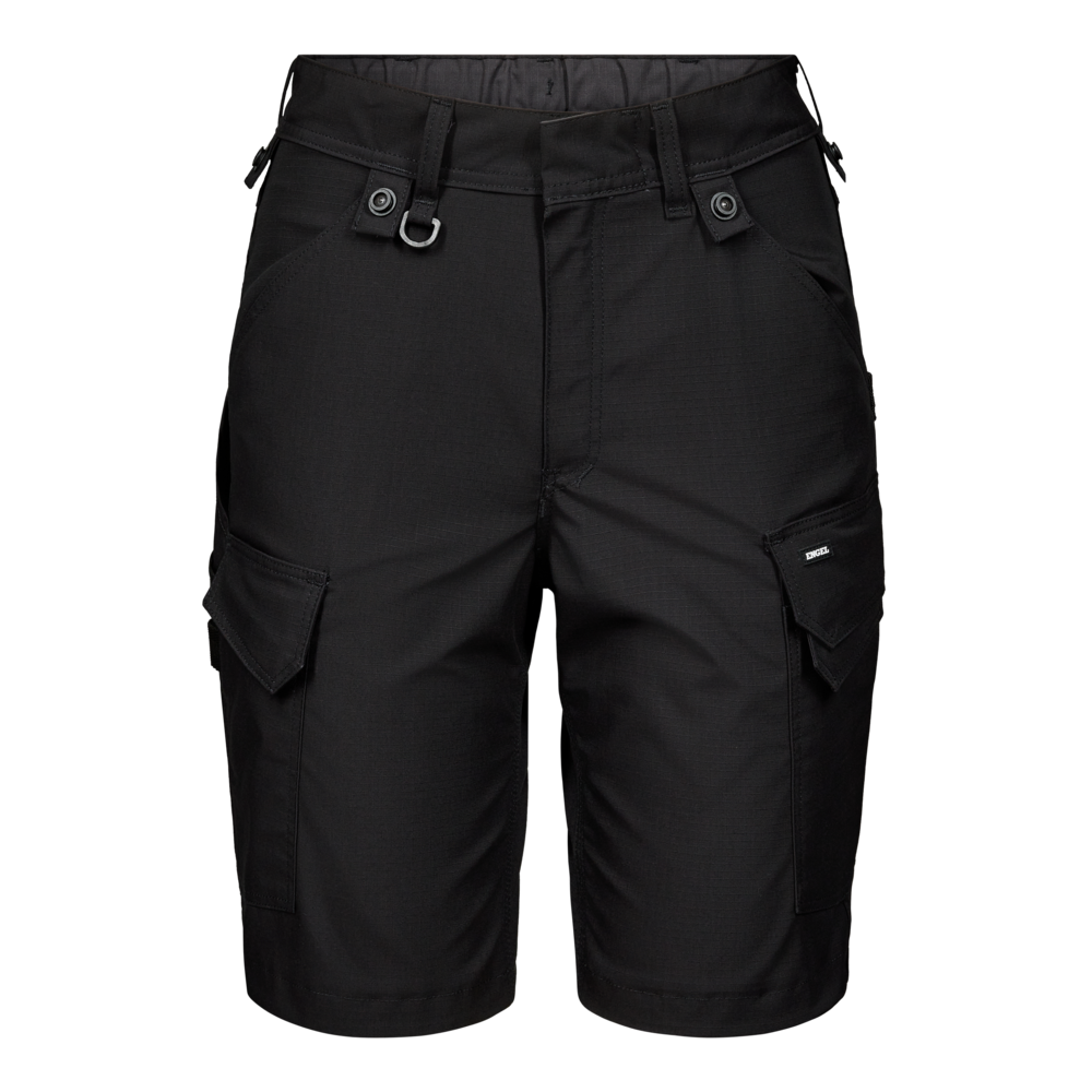 ENTIRE Damen Arbeitsshorts mit 2-Wege-Stretch – Schwarz (Front)