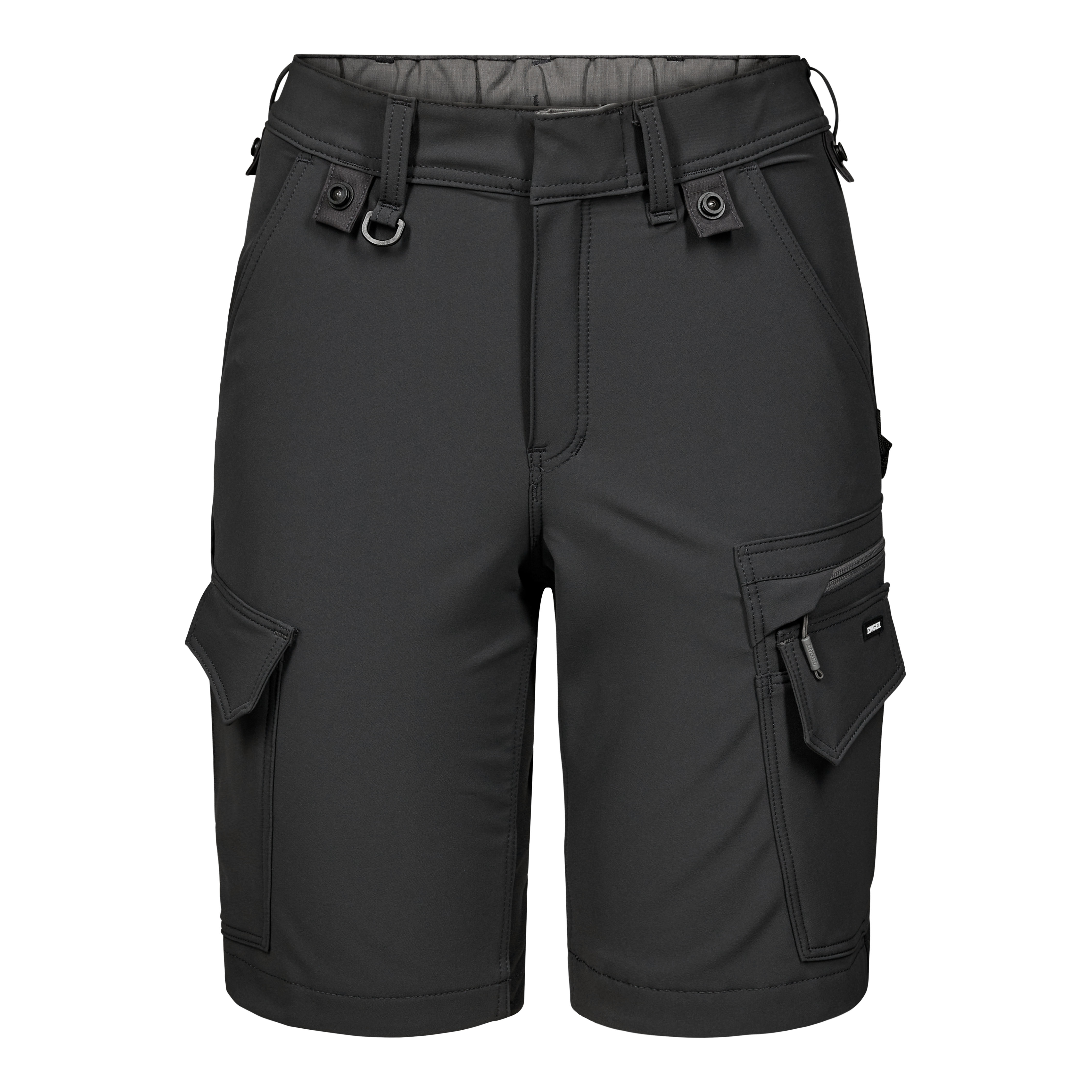 Engel Workwear Entire dame arbejdsshorts med 4-vejs stræk - Antrazitgrå/Sort [7920] / 34