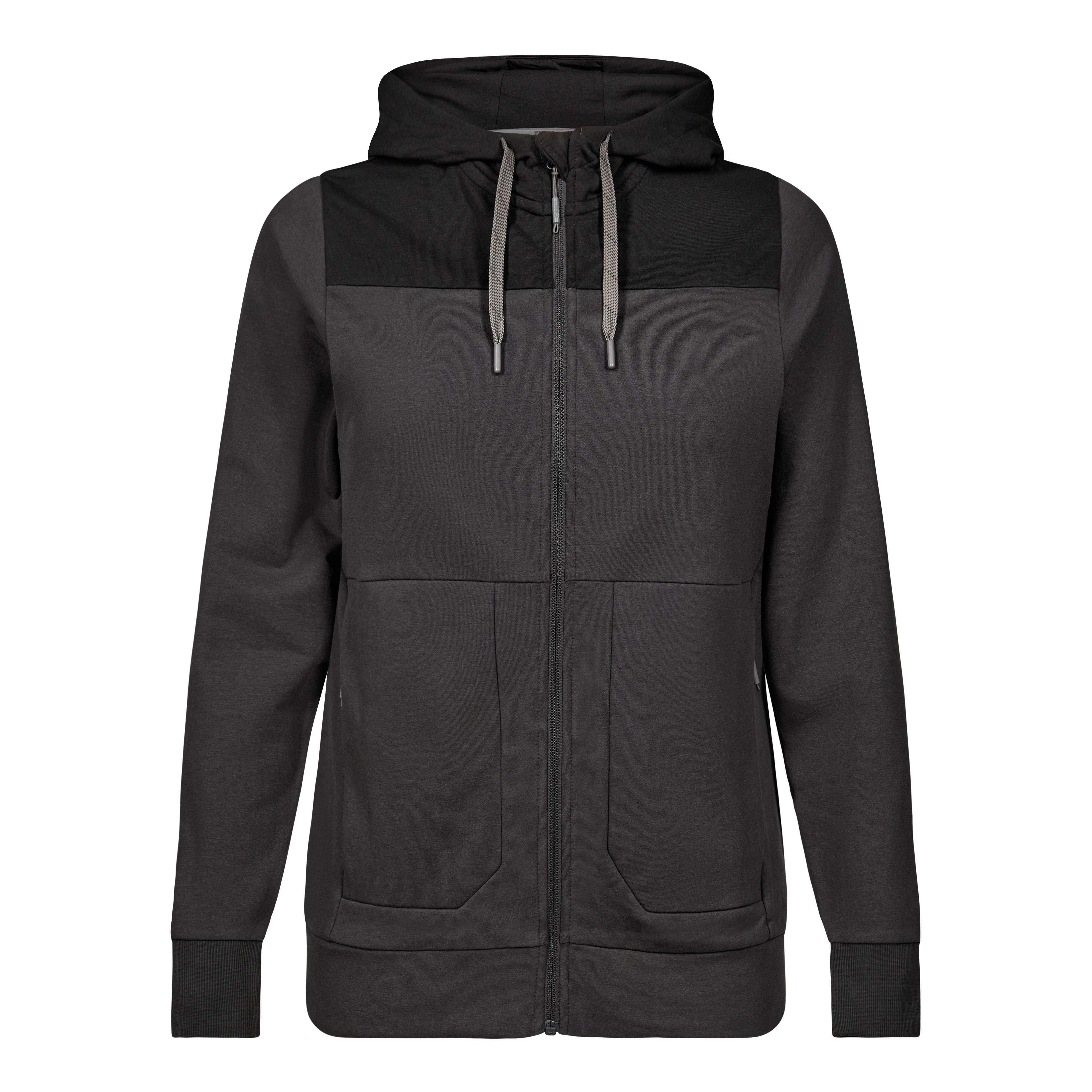 Engel Workwear Entire dame sweat cardigan med hætte - Antrazitgrå/Sort [7920] / XS