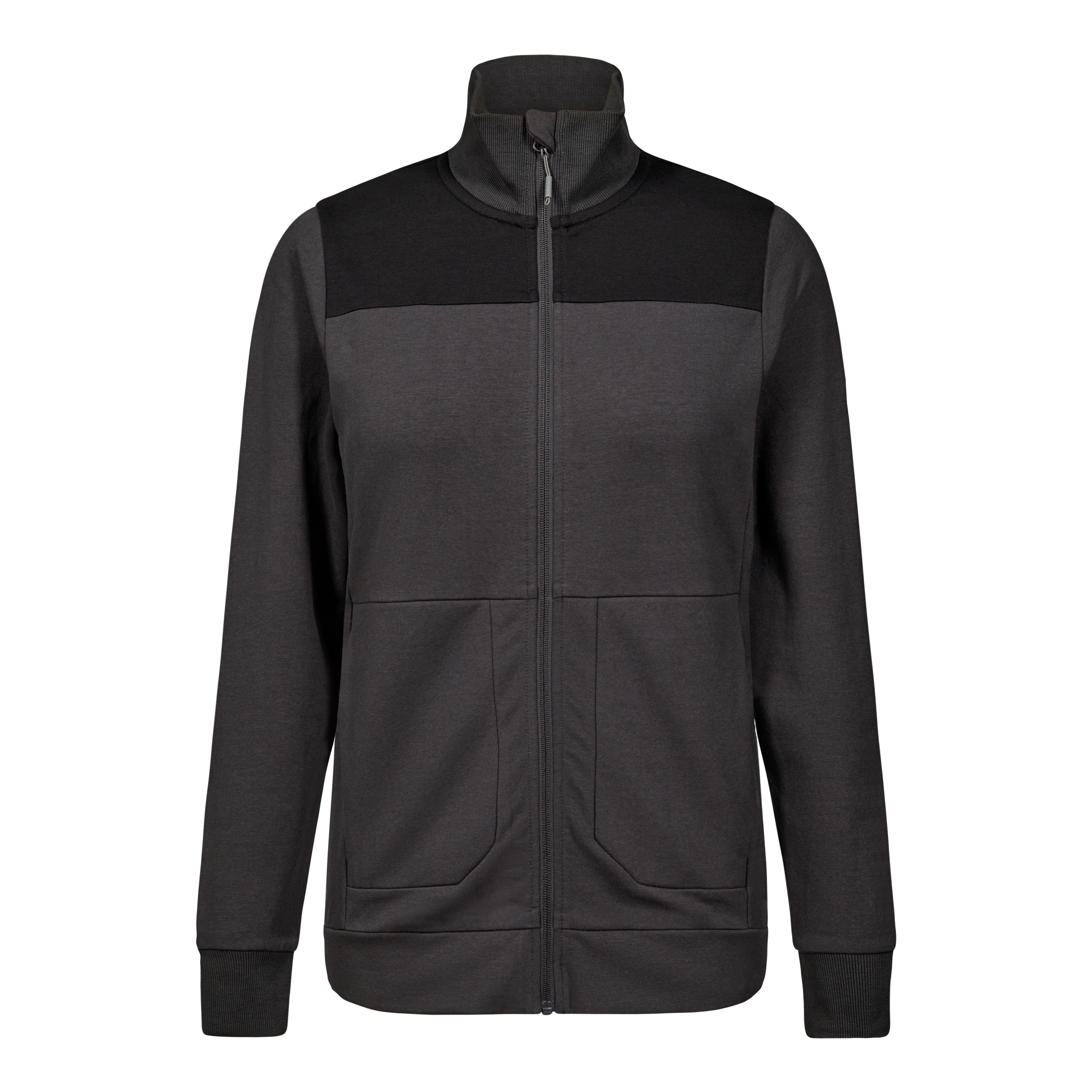 Engel Workwear Entire dame sweat cardigan med krave - Antrazitgrå/Sort [7920] / XS