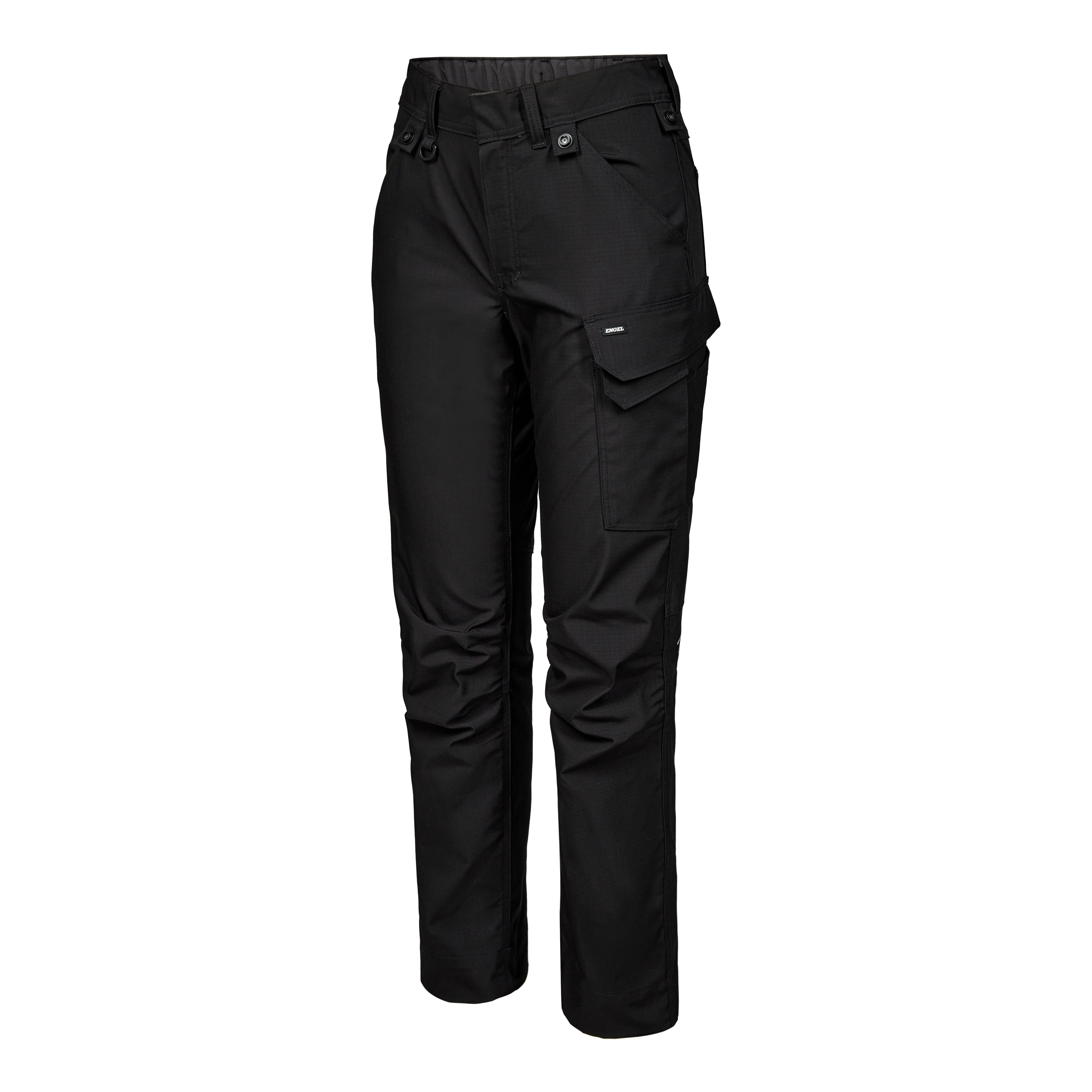 Engel Workwear Entire dame servicebukser med 2-vejs stræk - Sort [20] / 34