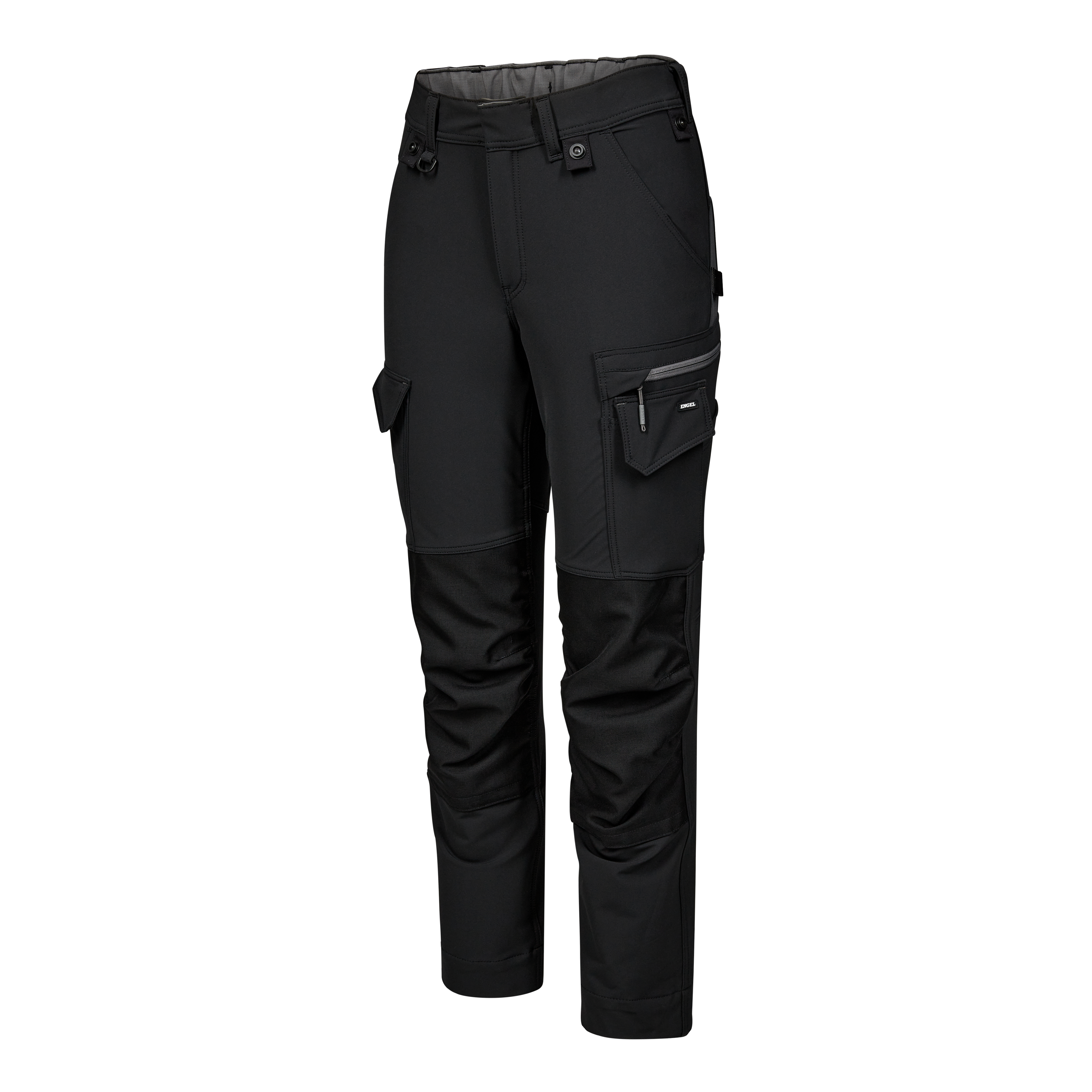 Engel Workwear Entire dame arbejdsbukser med 4-vejs stræk - Sort/Antrazitgrå [2079] / 34