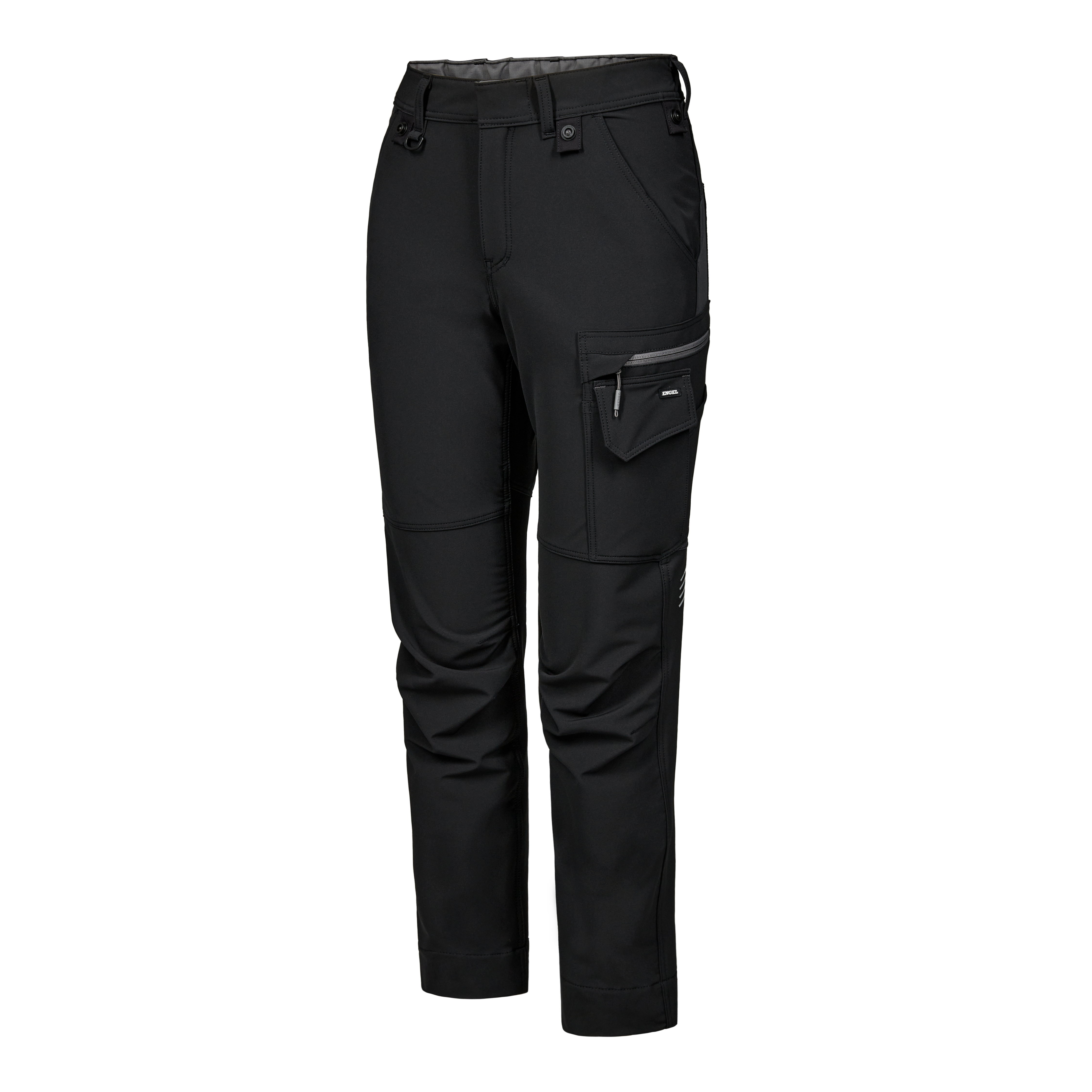 Engel Workwear Entire dame servicebukser med 4-vejs stræk - Sort/Antrazitgrå [2079] / 34