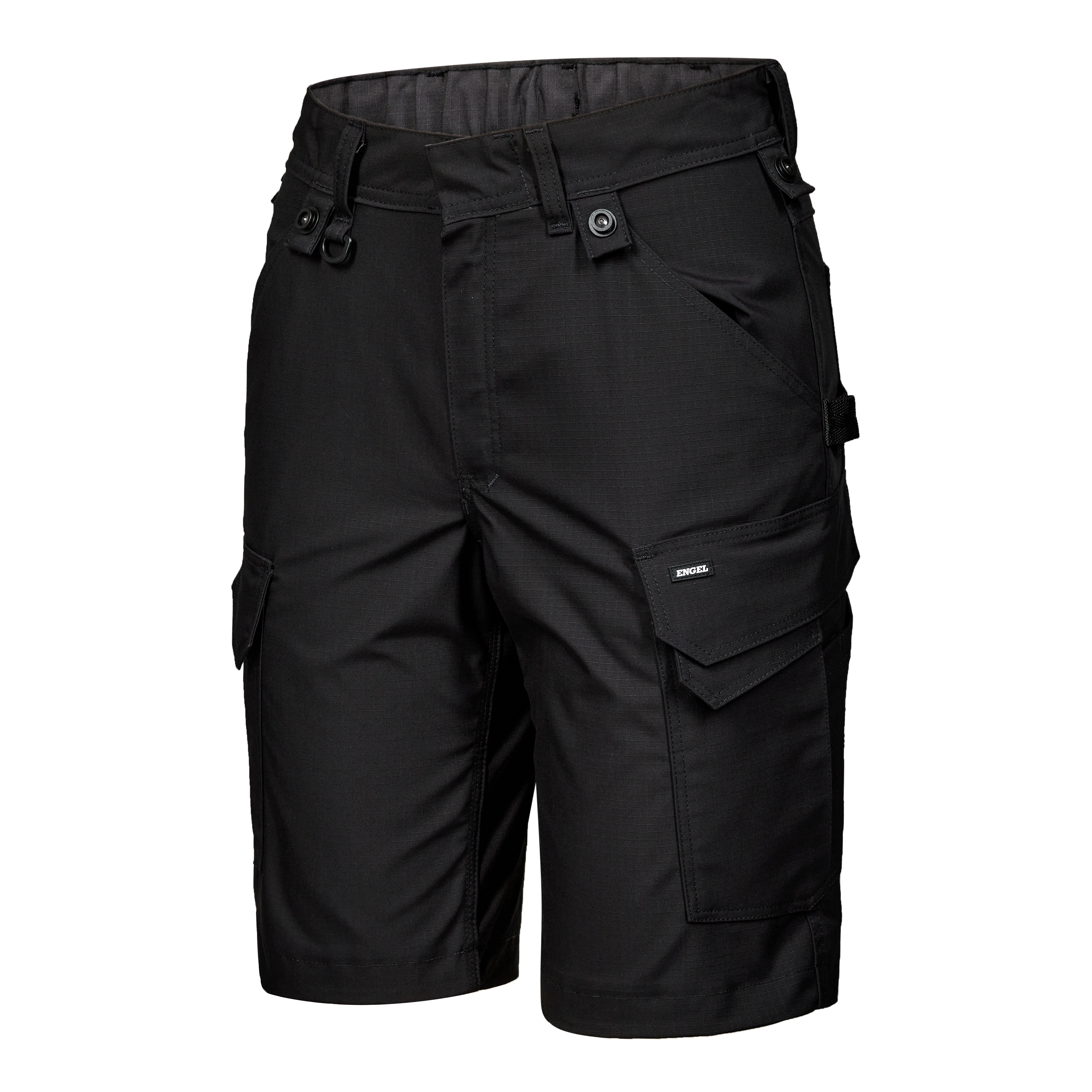 Engel Workwear Entire dame shorts med 2-vejs stræk - Sort [20] / 34