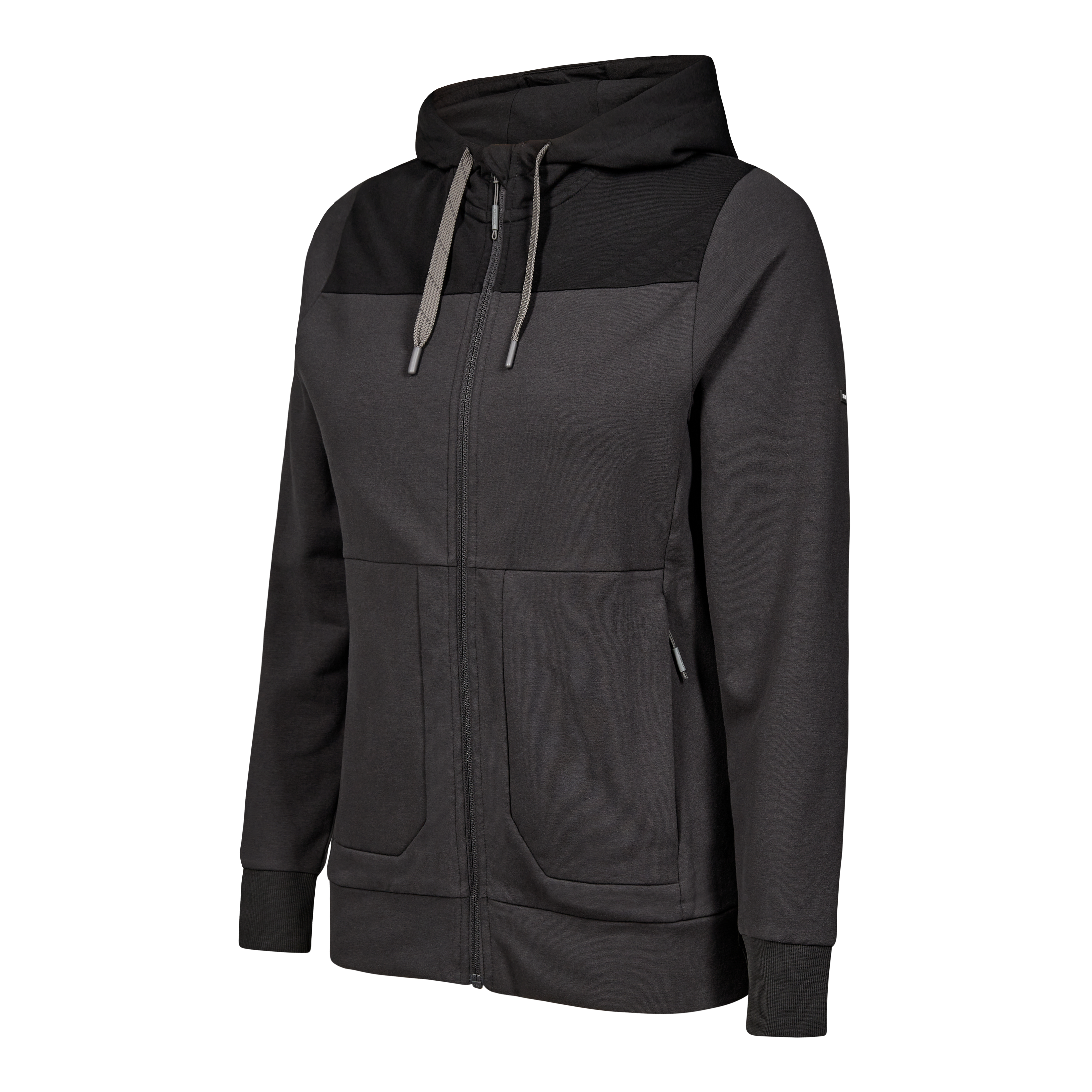Engel Workwear Entire dame sweat cardigan med hætte - Antrazitgrå/Sort [7920] / XS