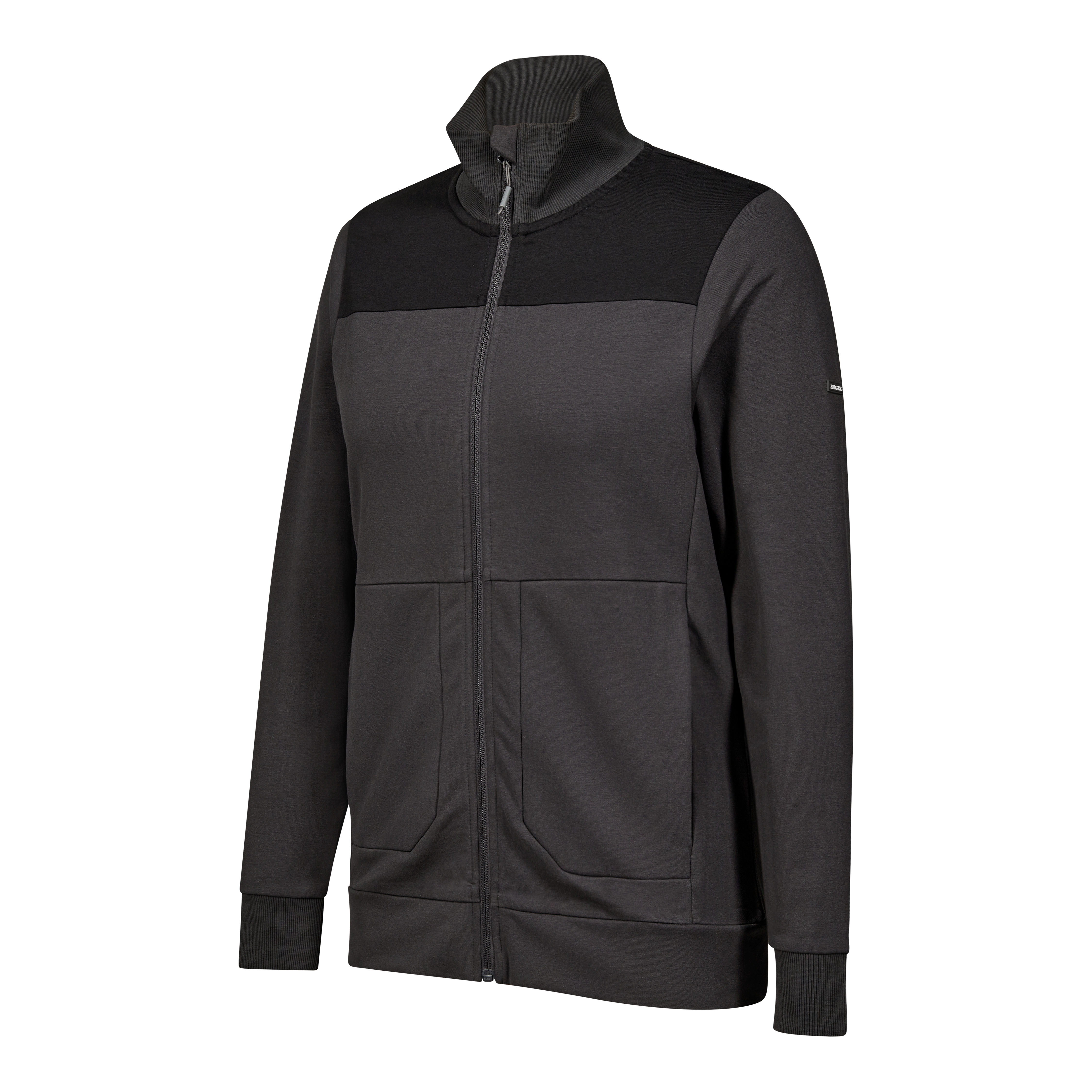 Engel Workwear Entire dame sweat cardigan med krave - Antrazitgrå/Sort [7920] / XS