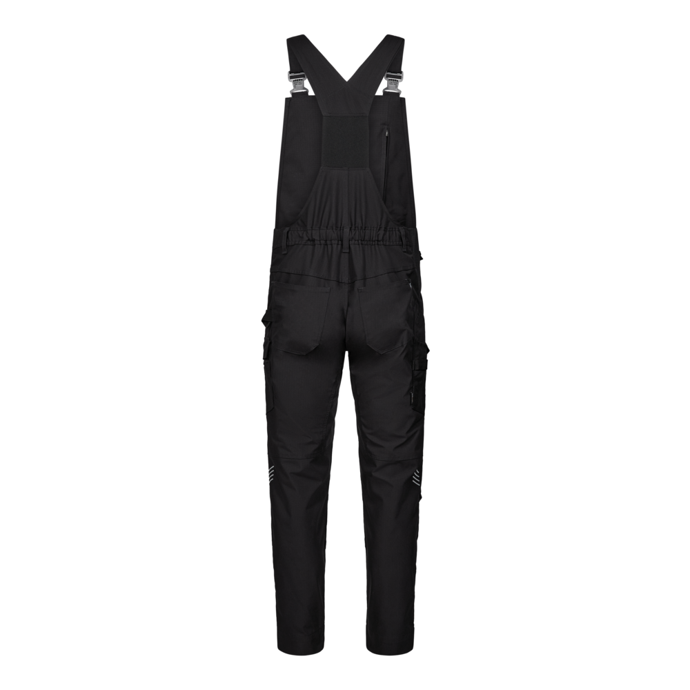 ENTIRE Latzhose mit 2-Wege-Stretch – Schwarz (Rücken)