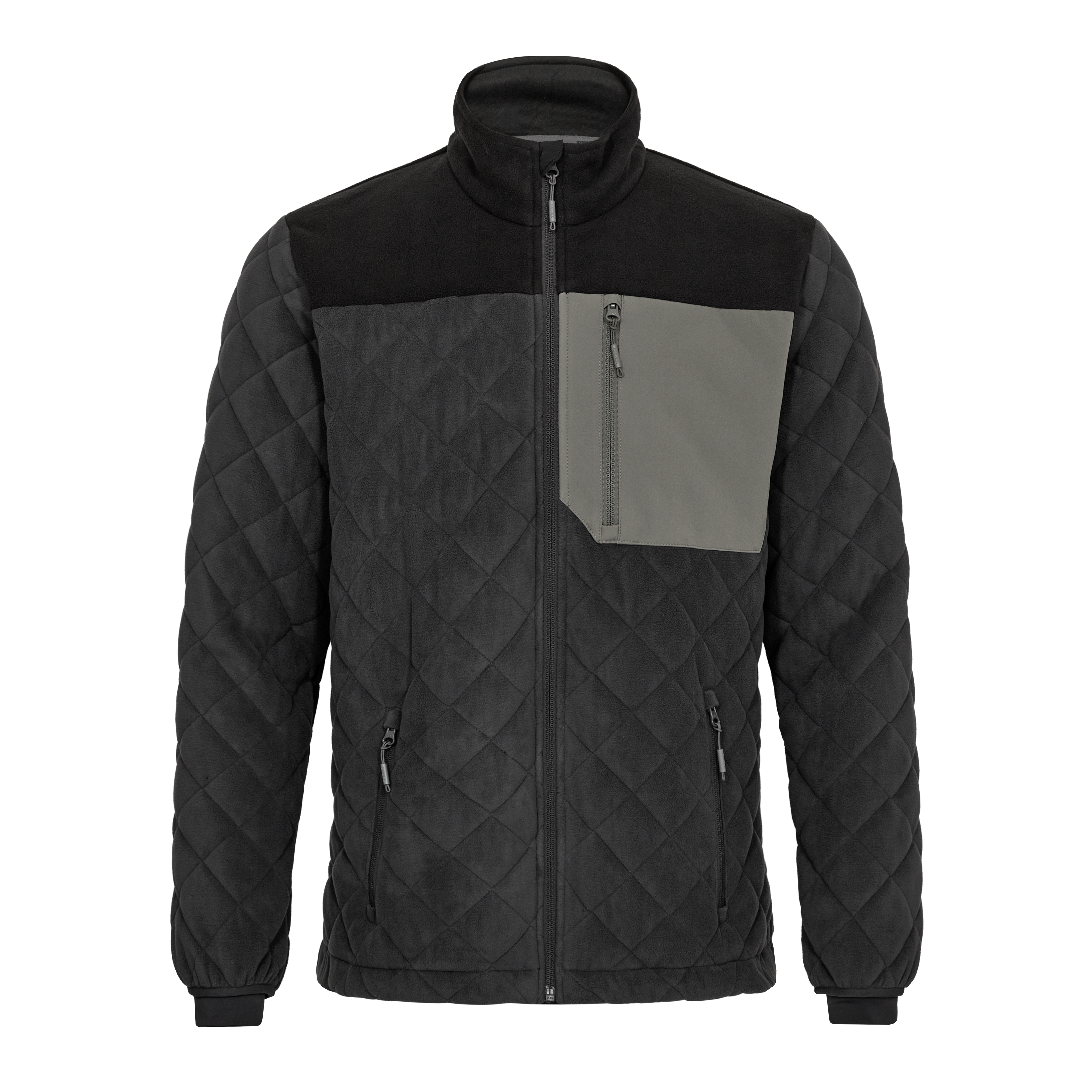 Engel Workwear Entire quiltet fleecejakke - Antrazitgrå/Sort [7920] / XS
