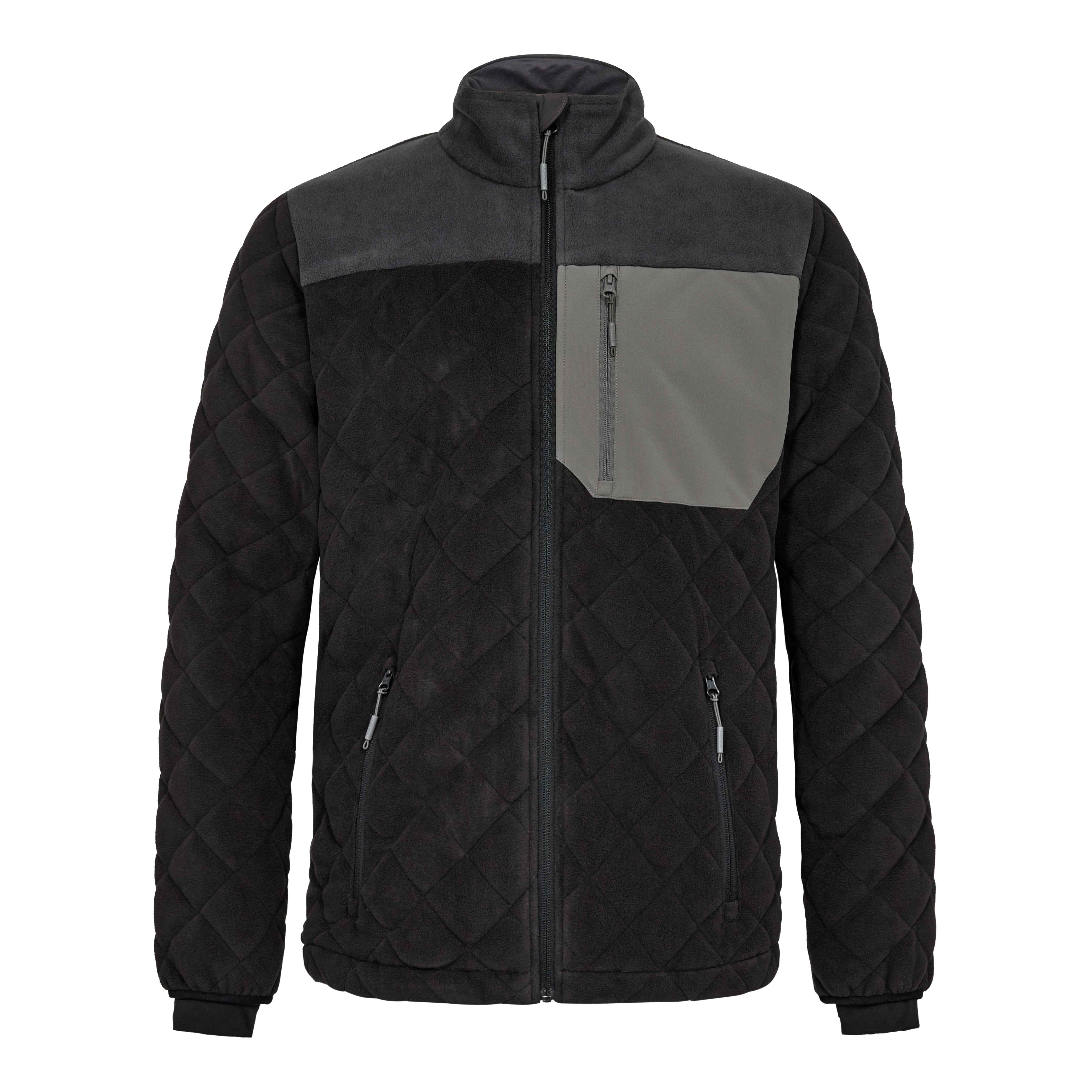 Engel Workwear Entire quiltet fleecejakke - Sort/Antrazitgrå [2079] / XS